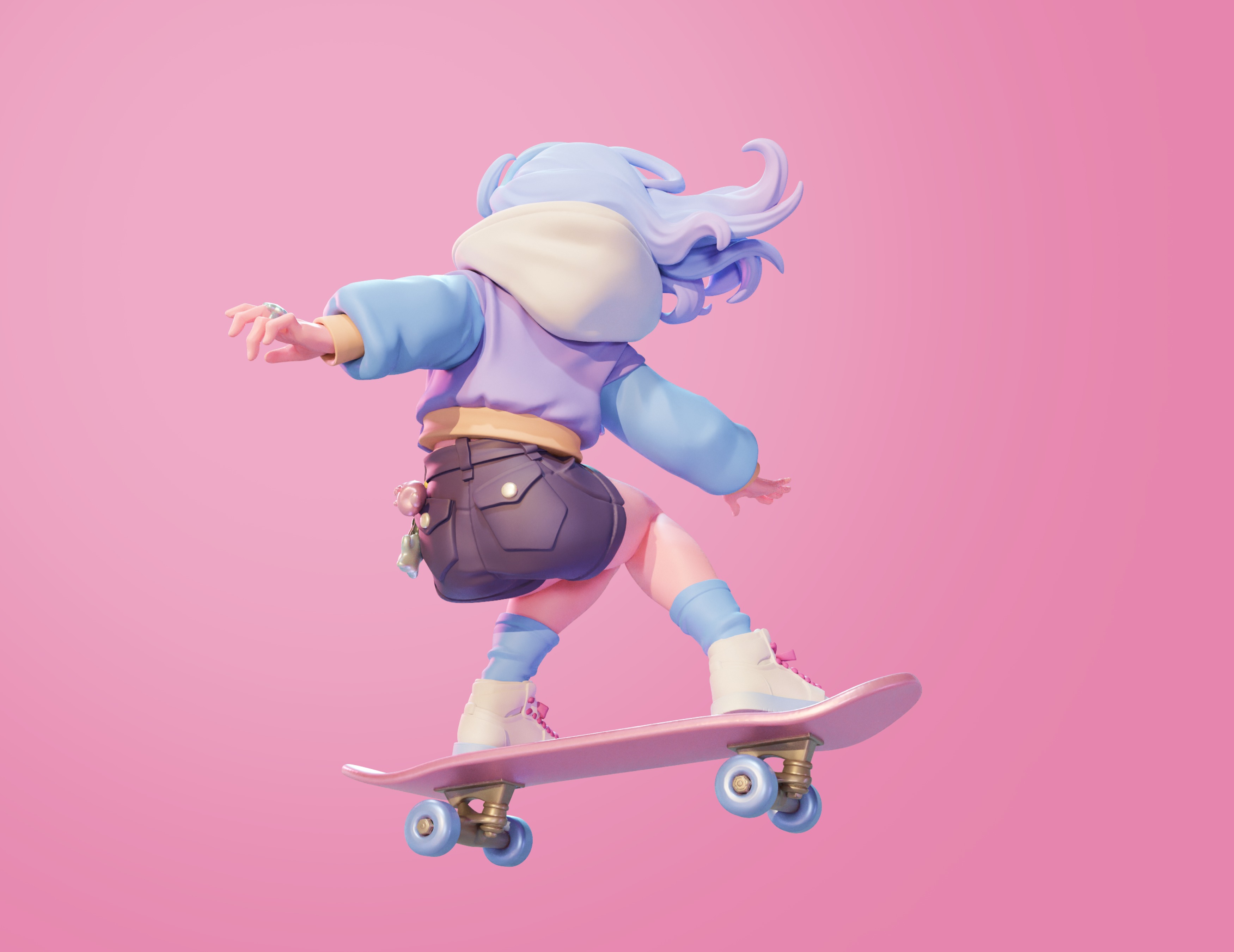 Skater 3D print model_9