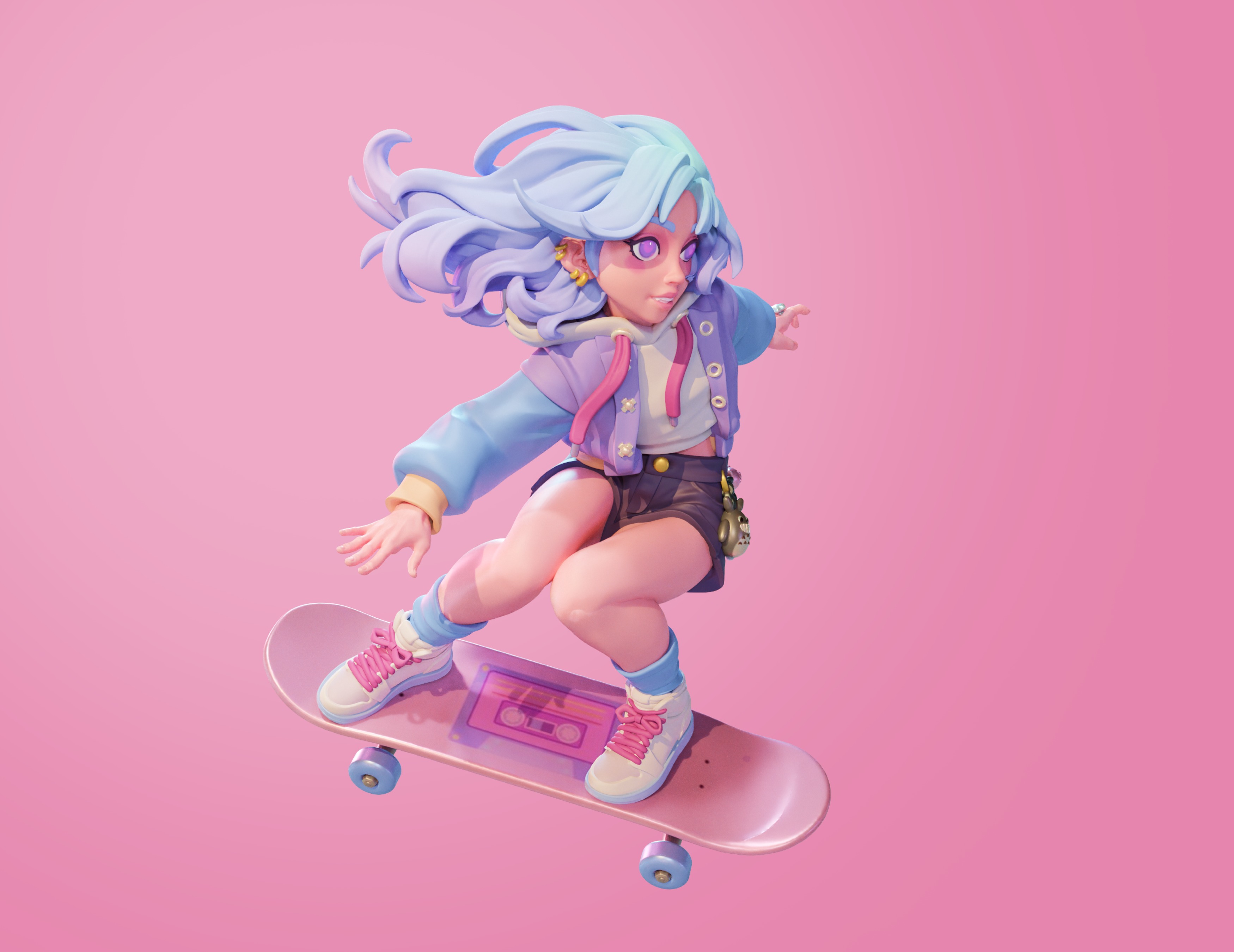 Skater 3D print model_4