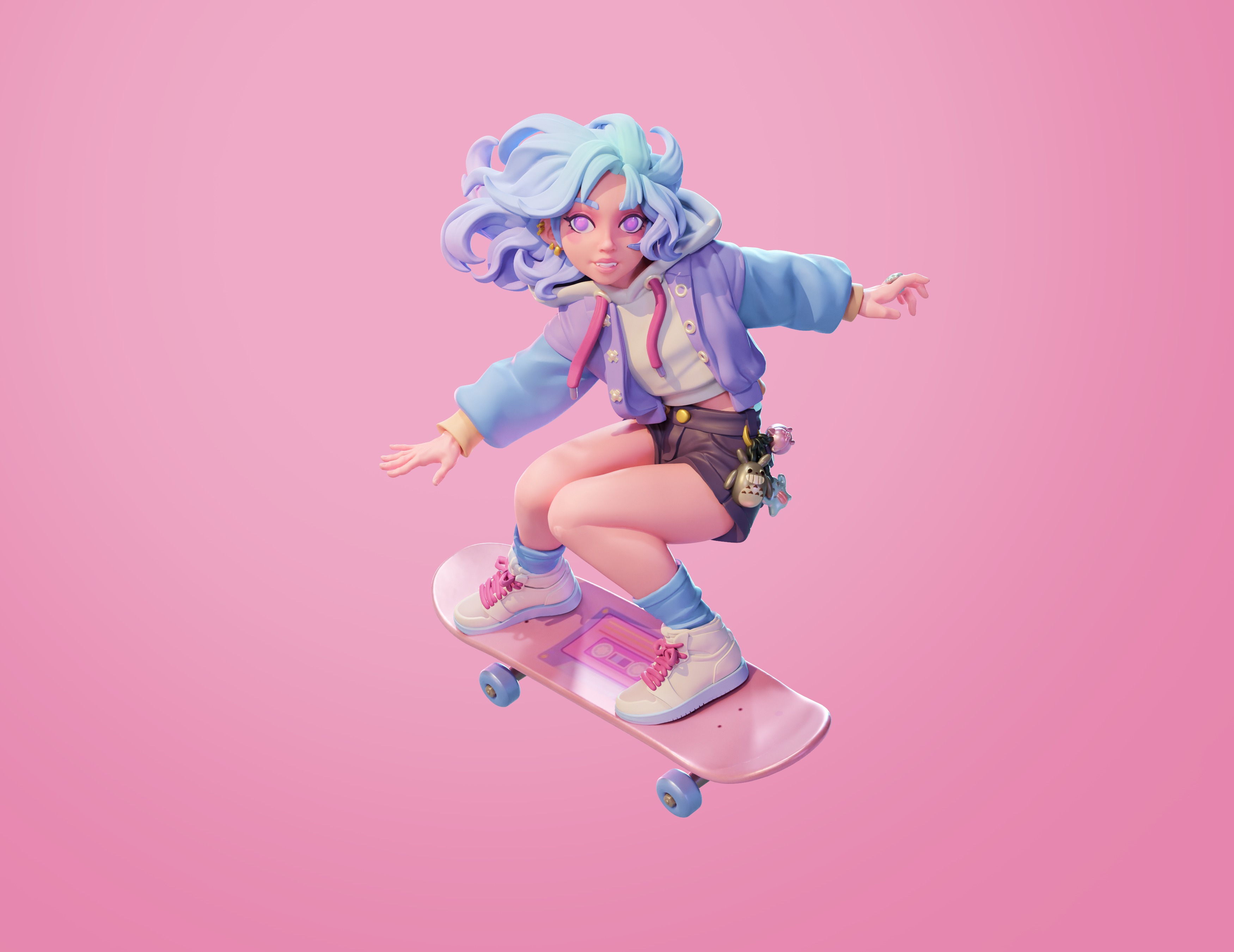 Skater 3D print model_7