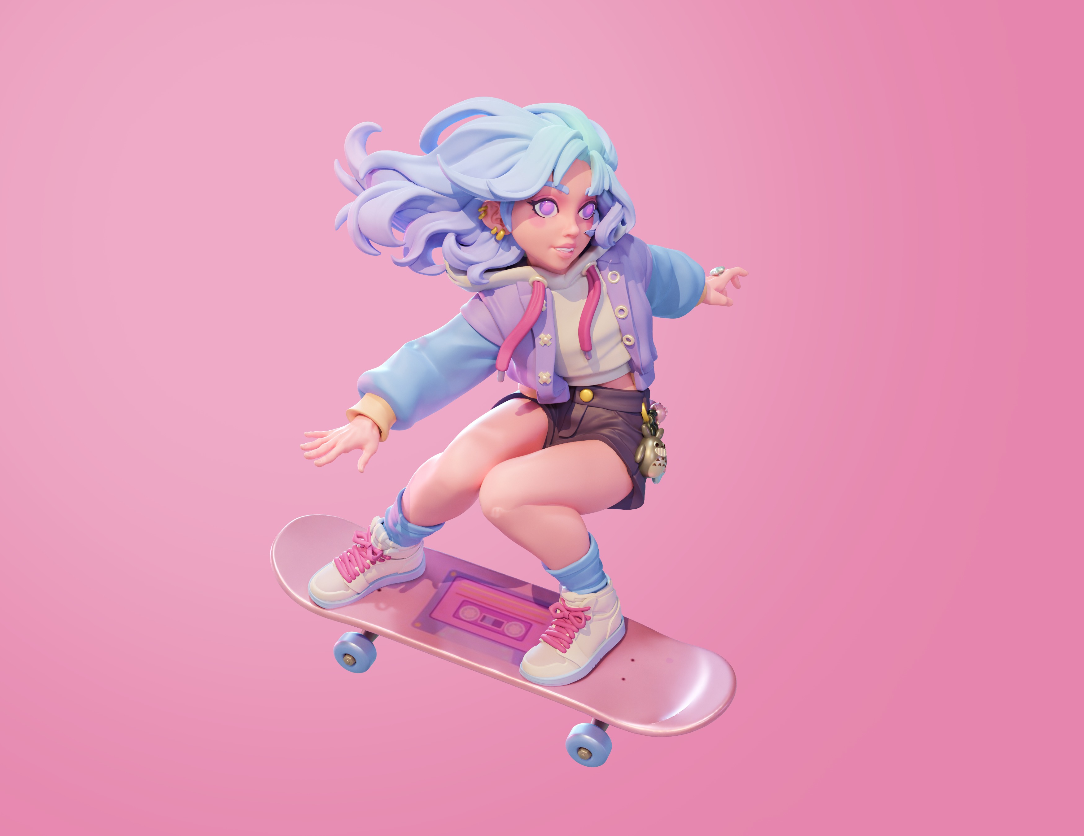 Skater 3D print model_3