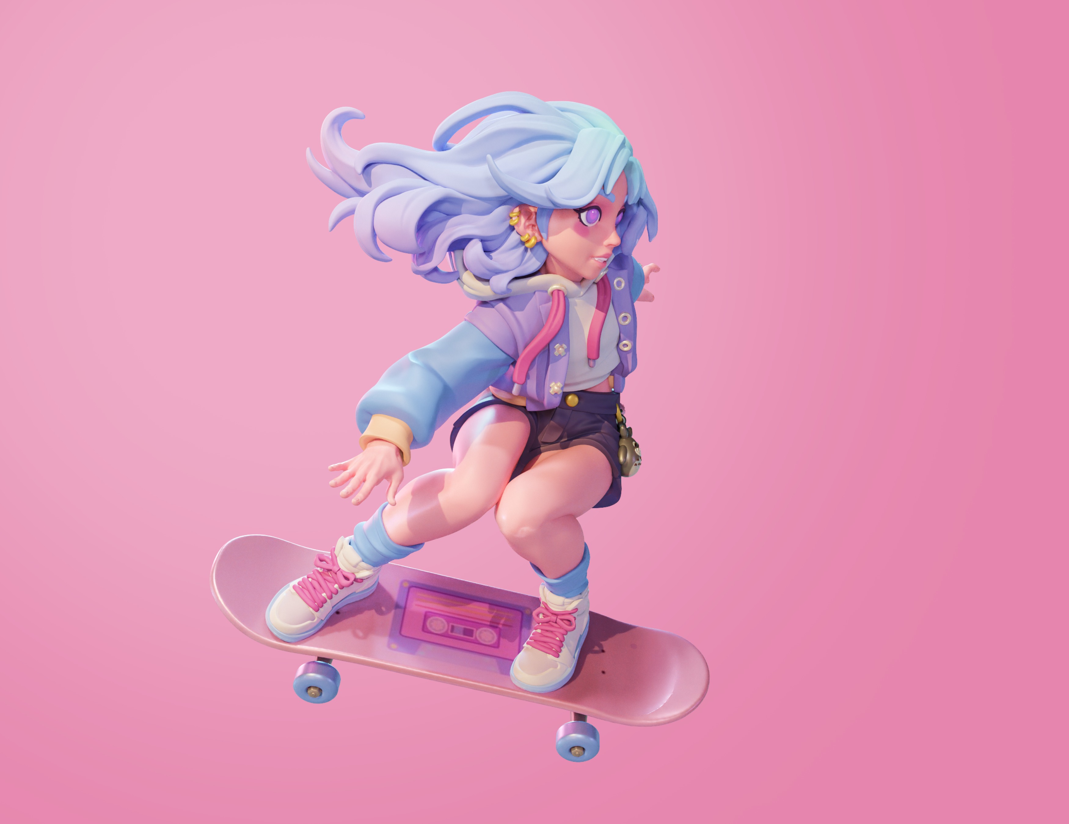 Skater 3D print model_13