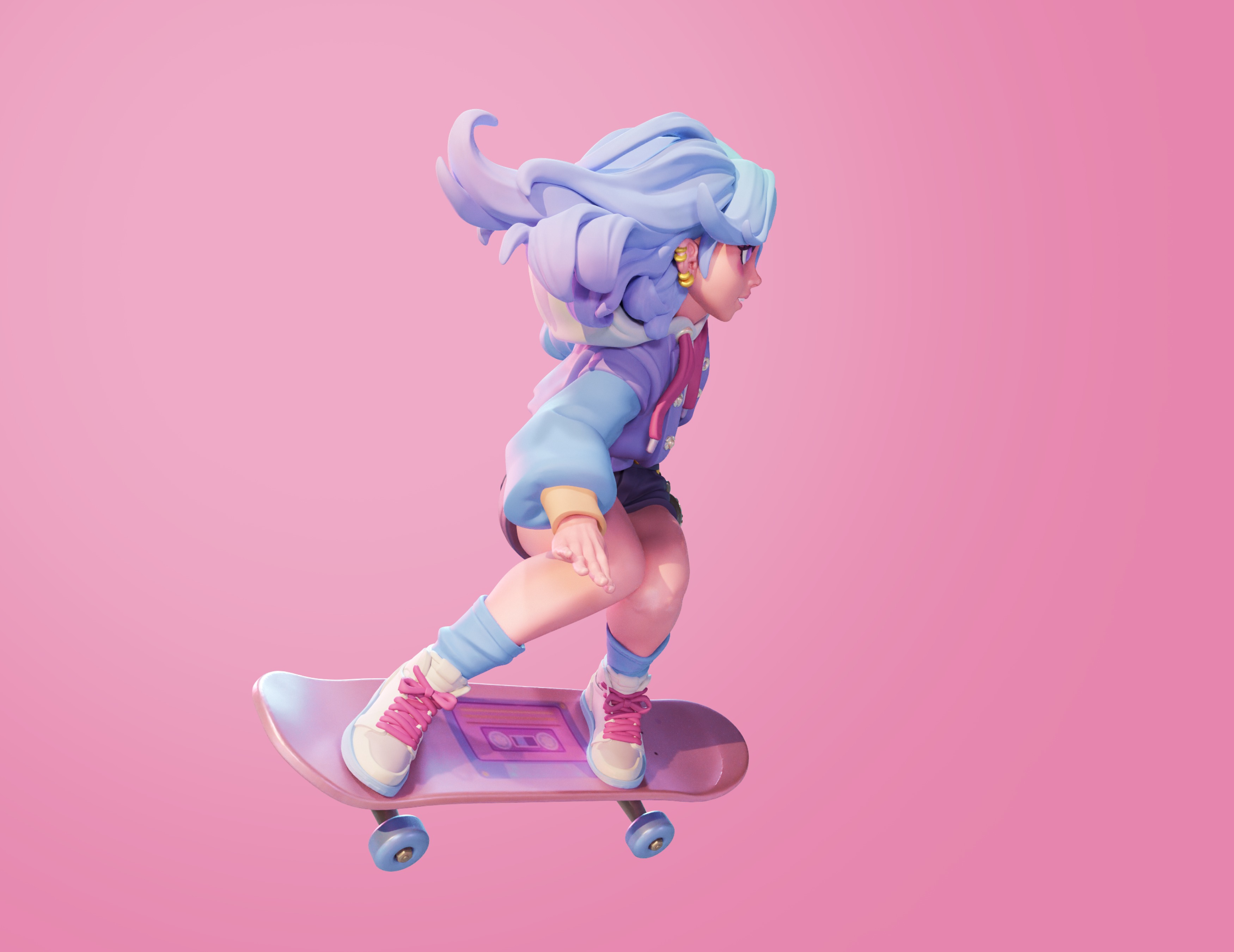 Skater 3D print model_12