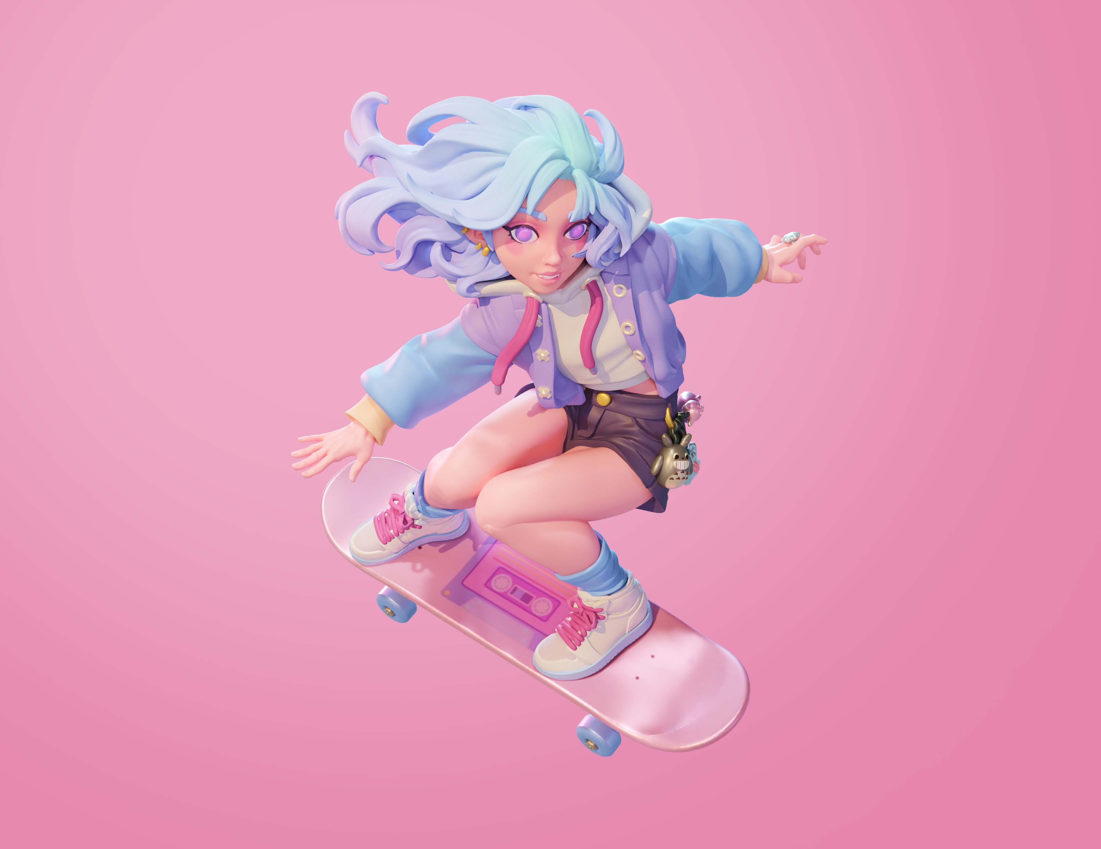 Skater 3D print model_6