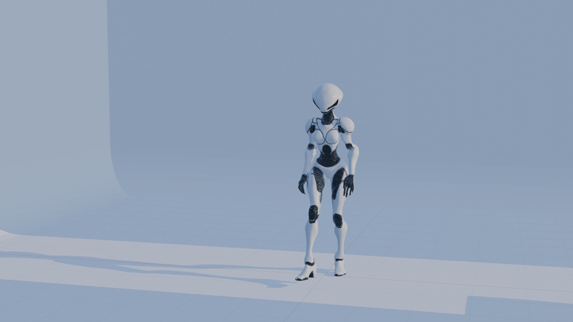 Cyber Sentinel - Game Optimized Character Low-poly 3D model_5