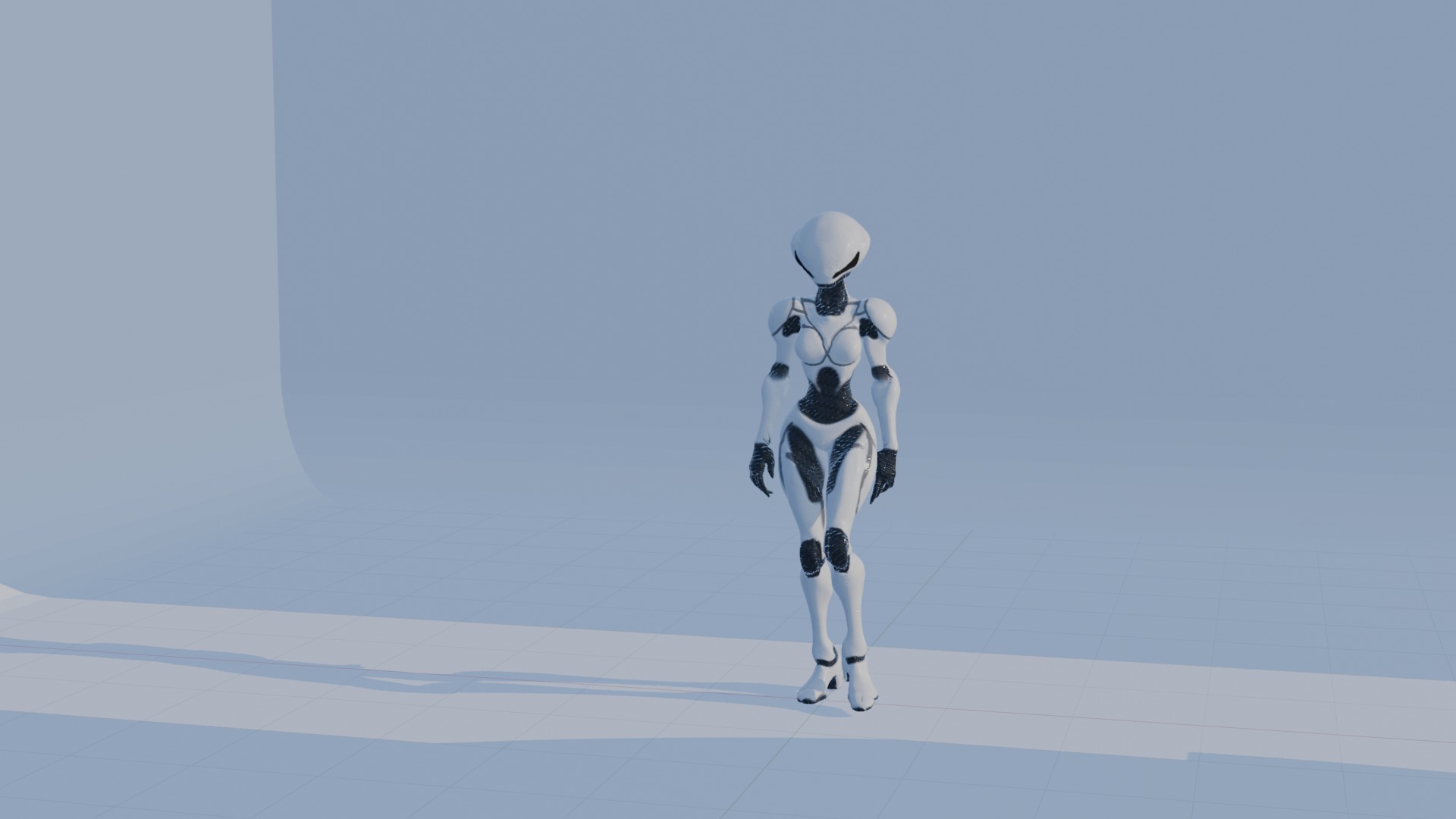 Cyber Sentinel - Game Optimized Character Low-poly 3D model_6