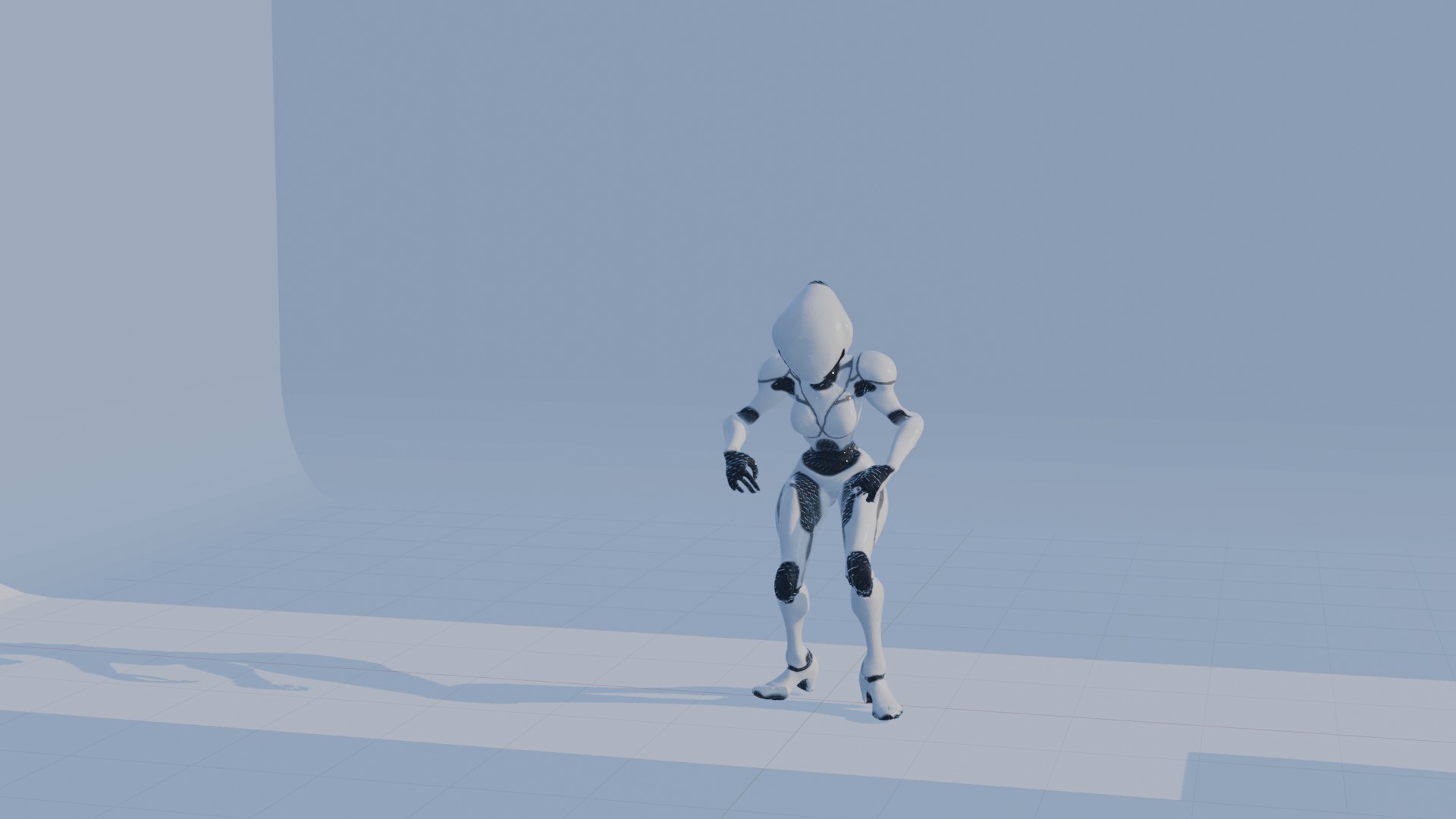 Cyber Sentinel - Game Optimized Character Low-poly 3D model_36