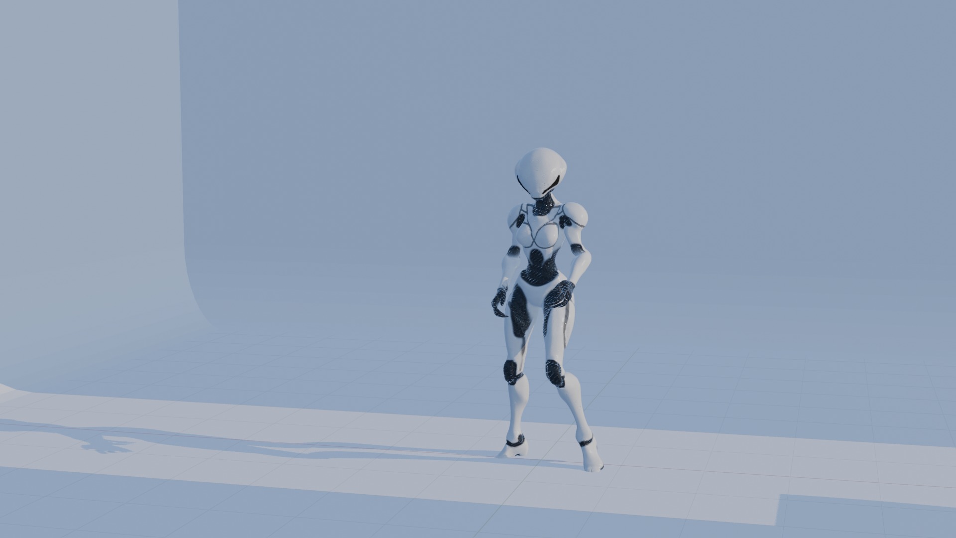Cyber Sentinel - Game Optimized Character Low-poly 3D model_20