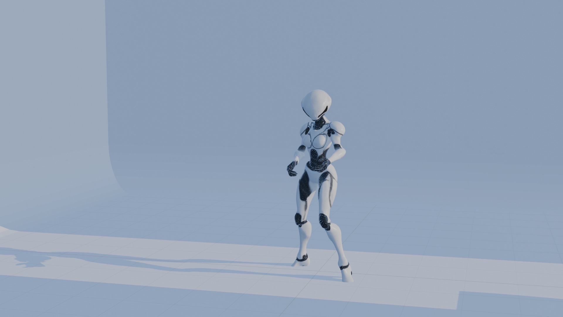 Cyber Sentinel - Game Optimized Character Low-poly 3D model_16