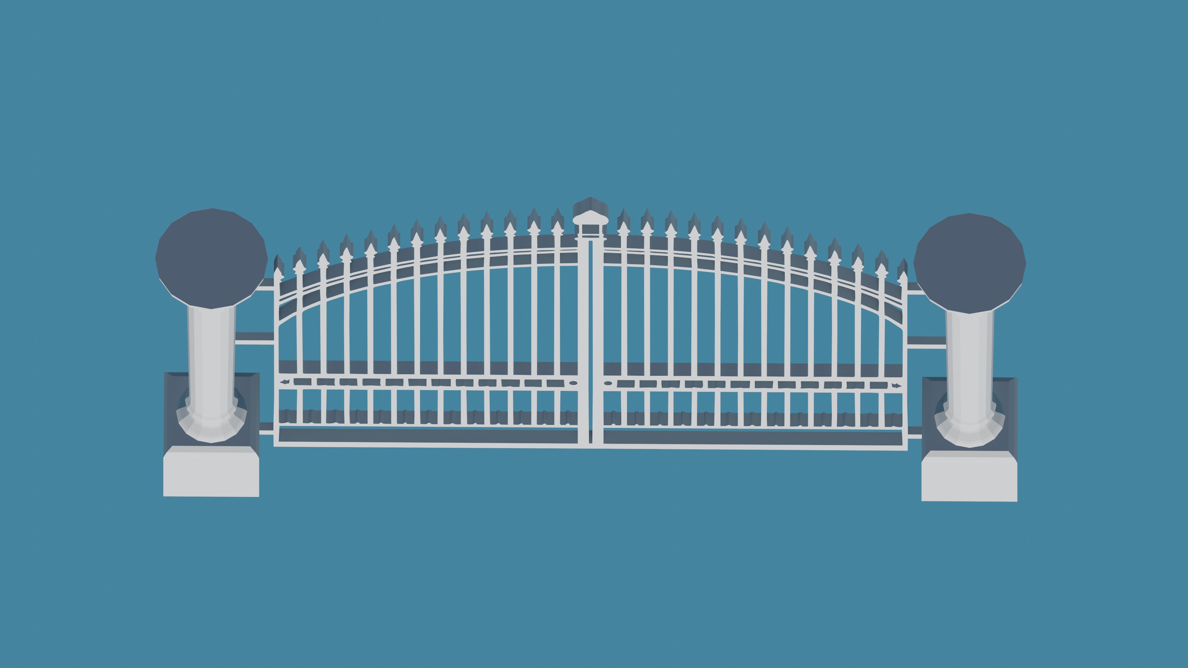 Classic Gate Door 3D print model_3