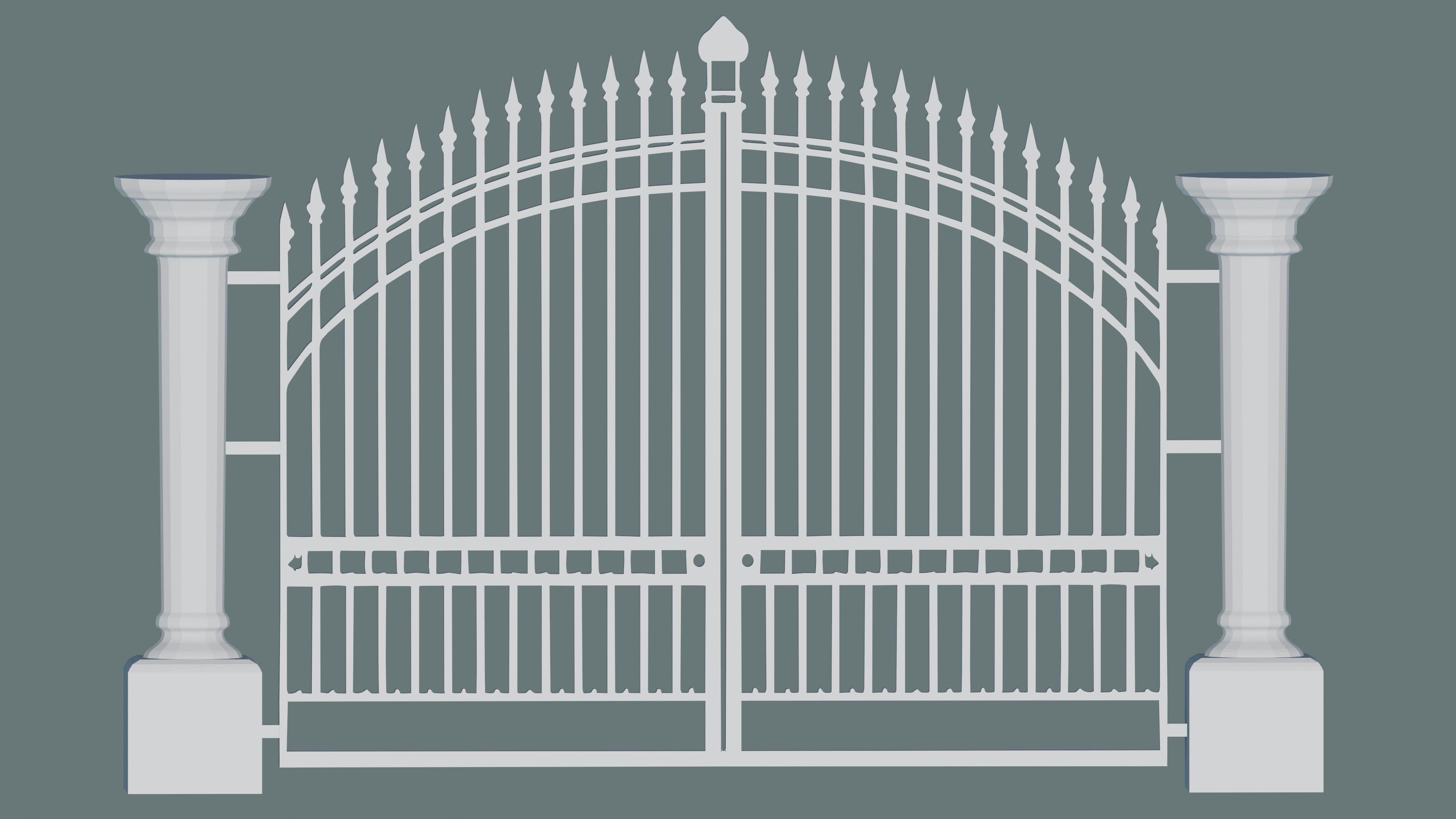 Classic Gate Door 3D print model_1