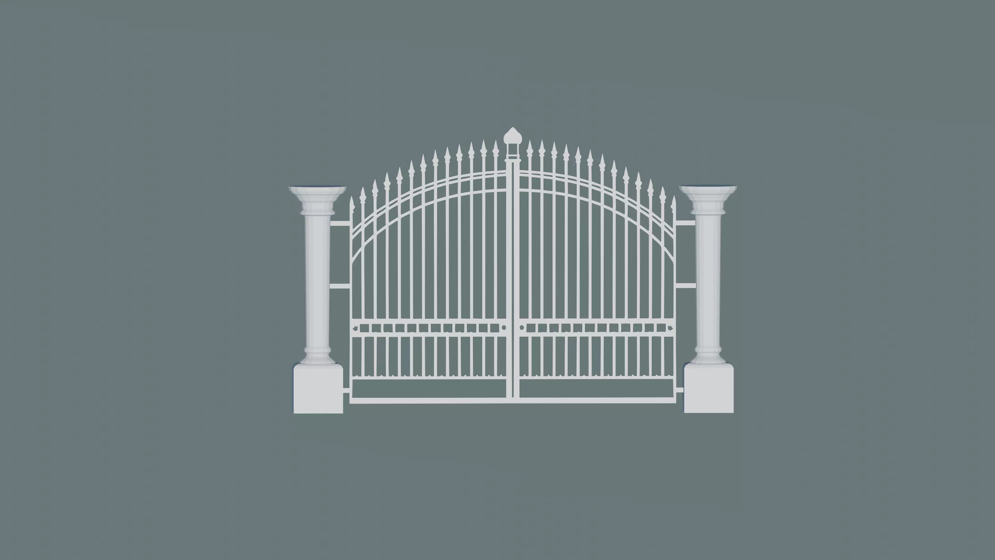 Classic Gate Door 3D print model_0