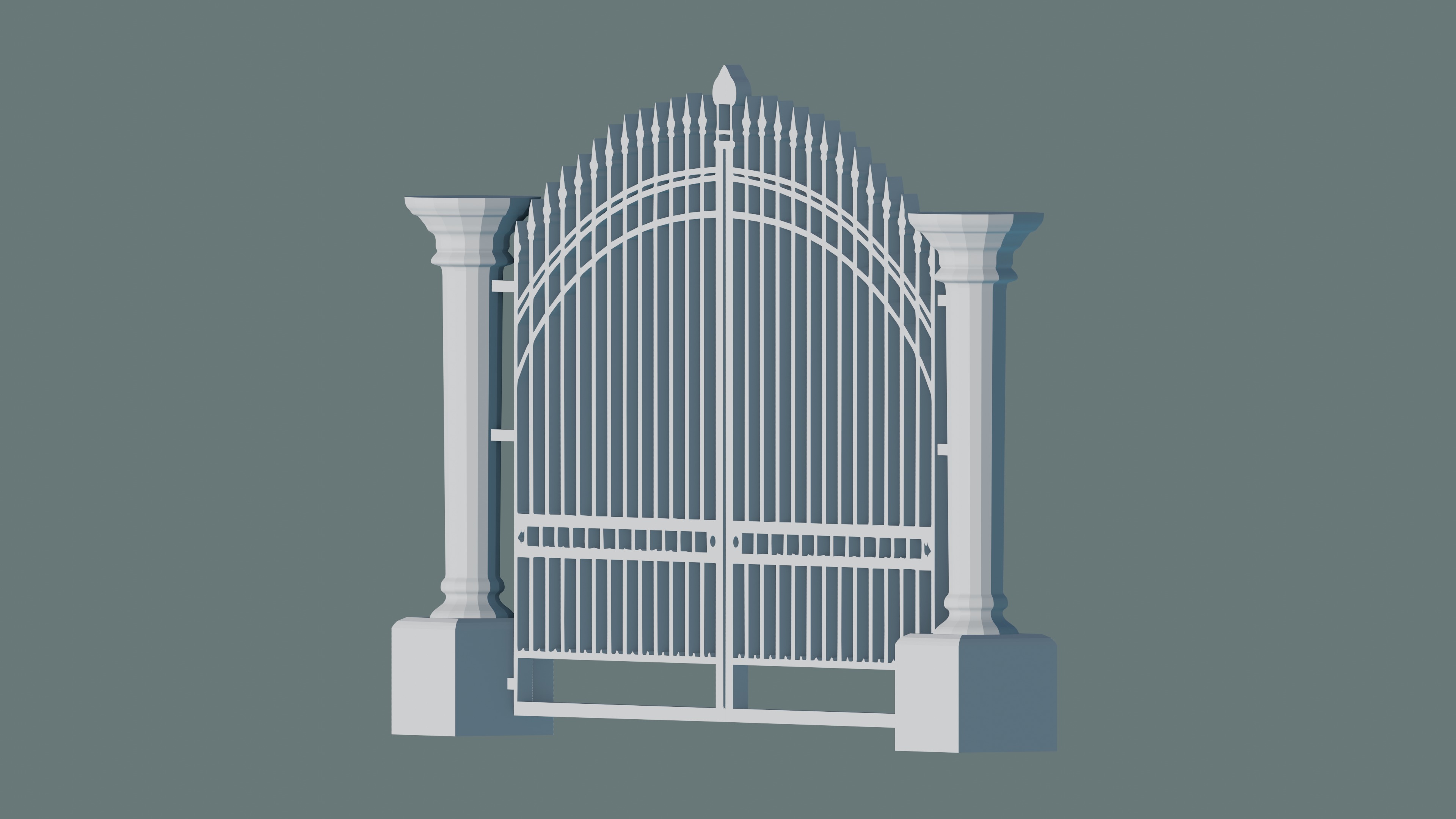 Classic Gate Door 3D print model_2
