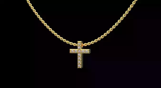Cross with gems model 1003
