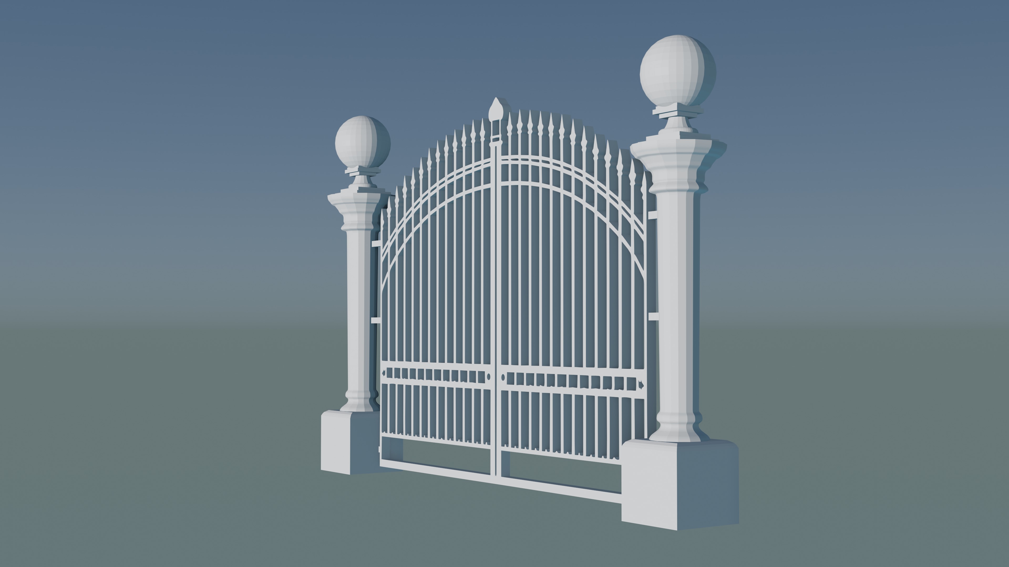 Classic Gate Door 3D print model_2