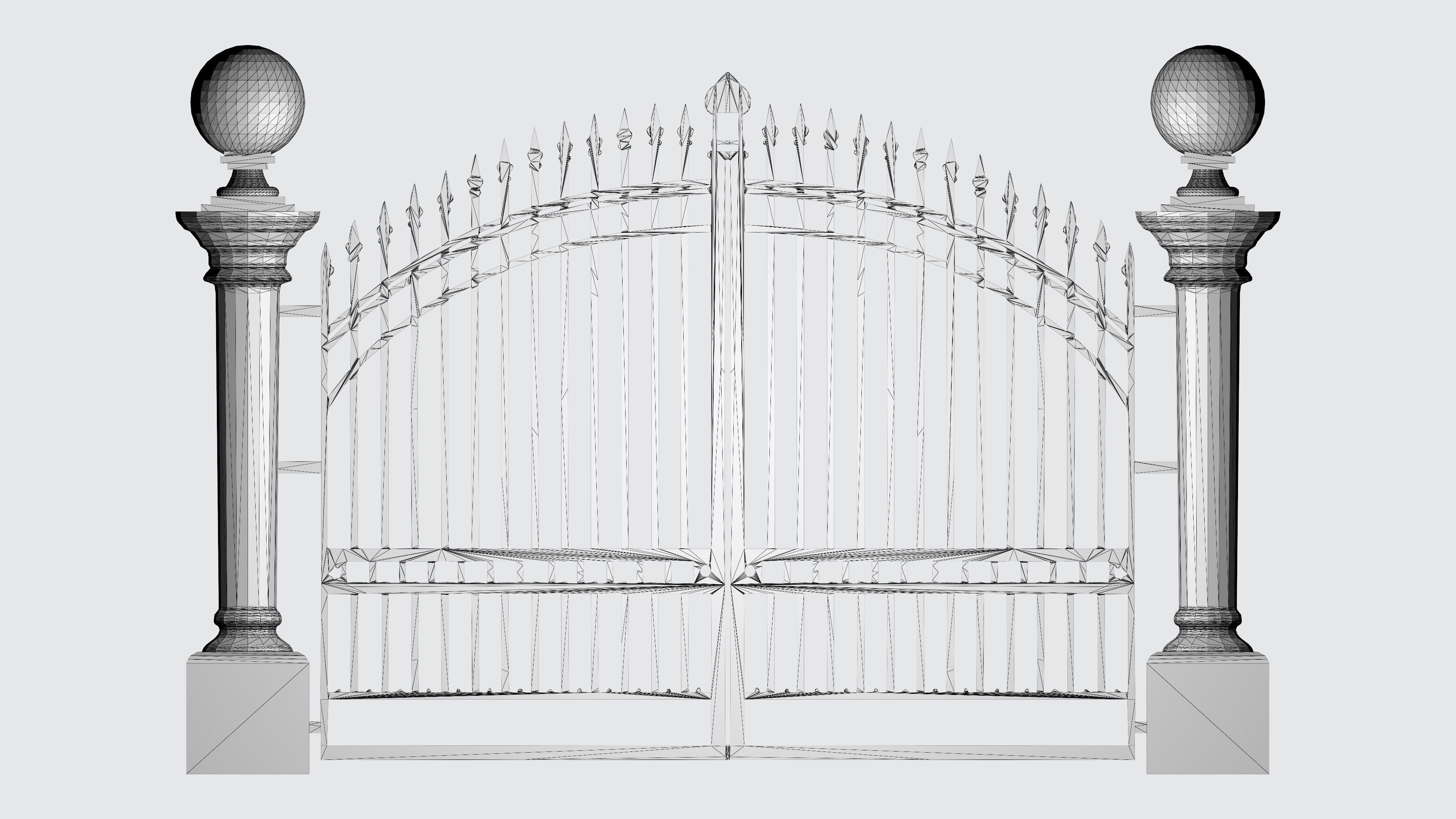 Classic Gate Door 3D print model_6