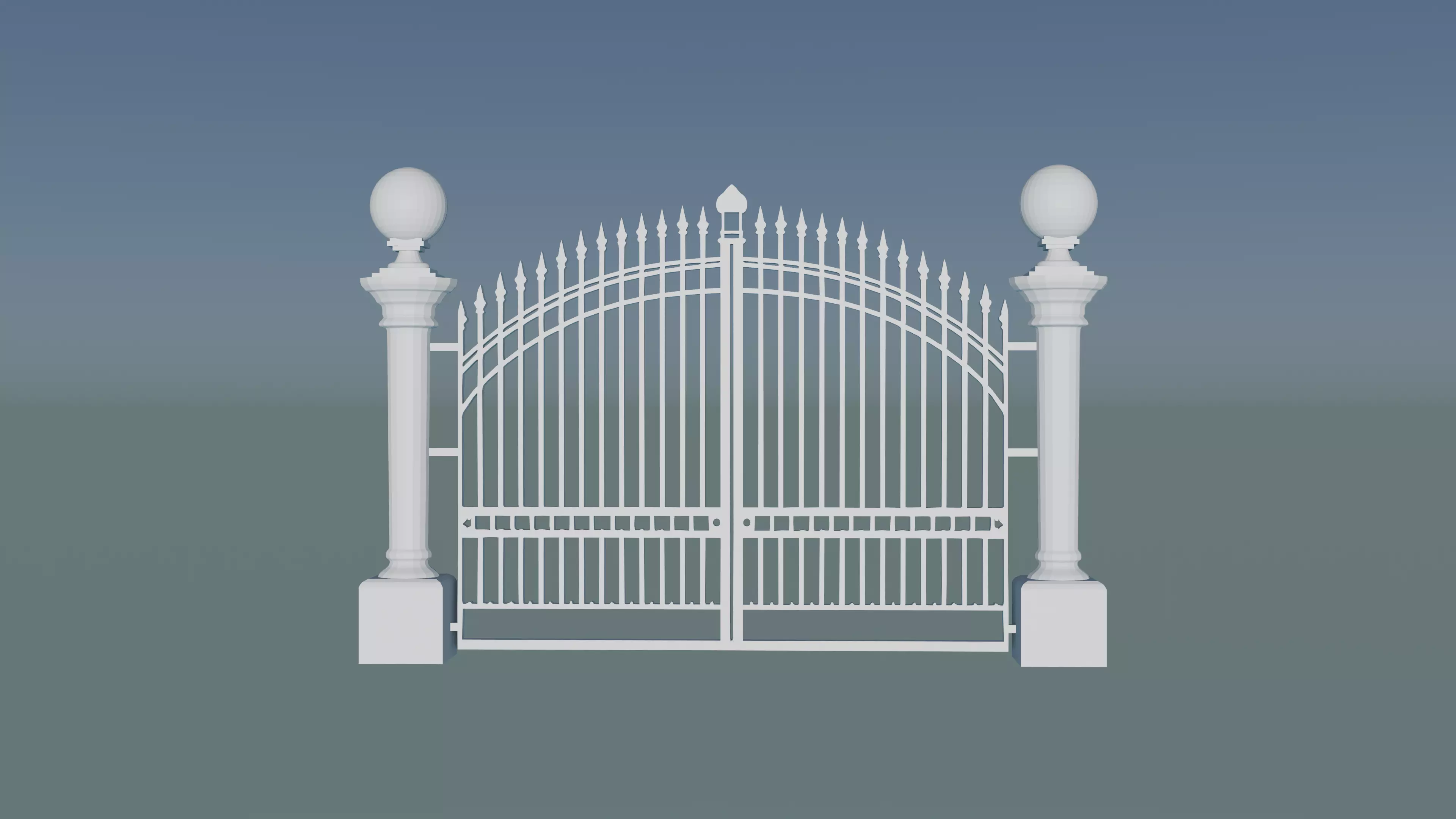 Classic Gate Door 3D print model_0