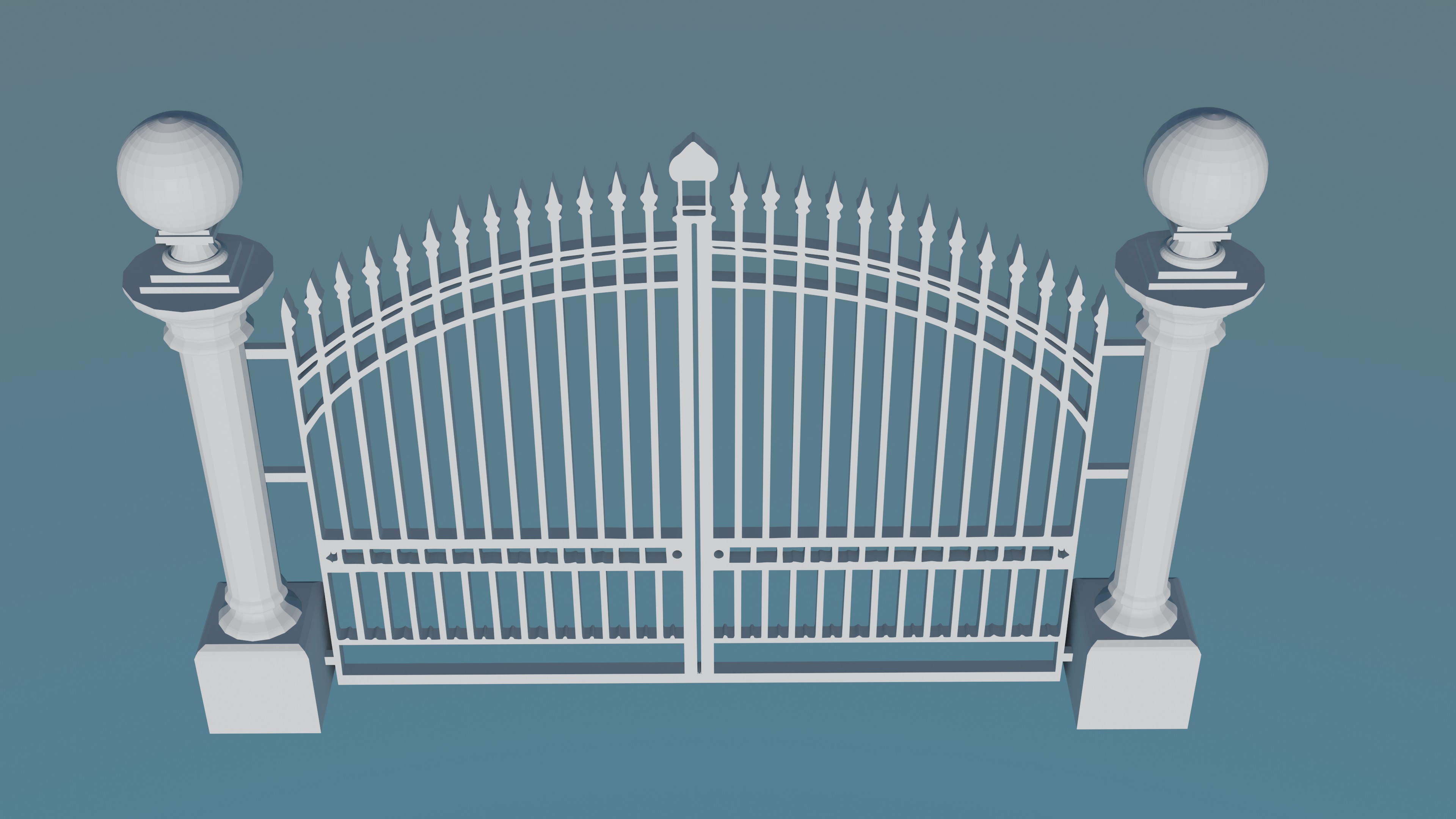 Classic Gate Door 3D print model_1