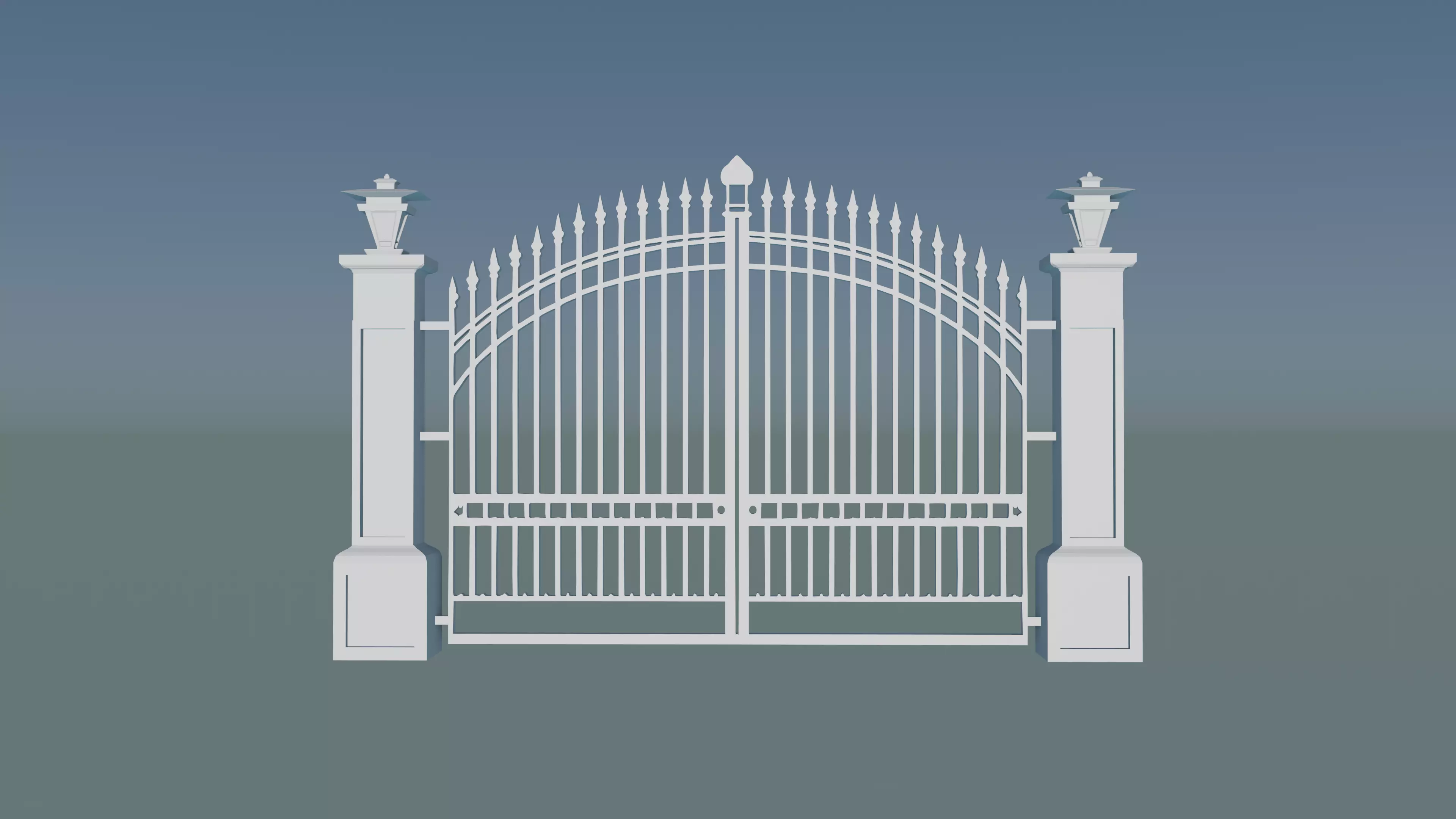 Classic Gate Door 3D print model_0