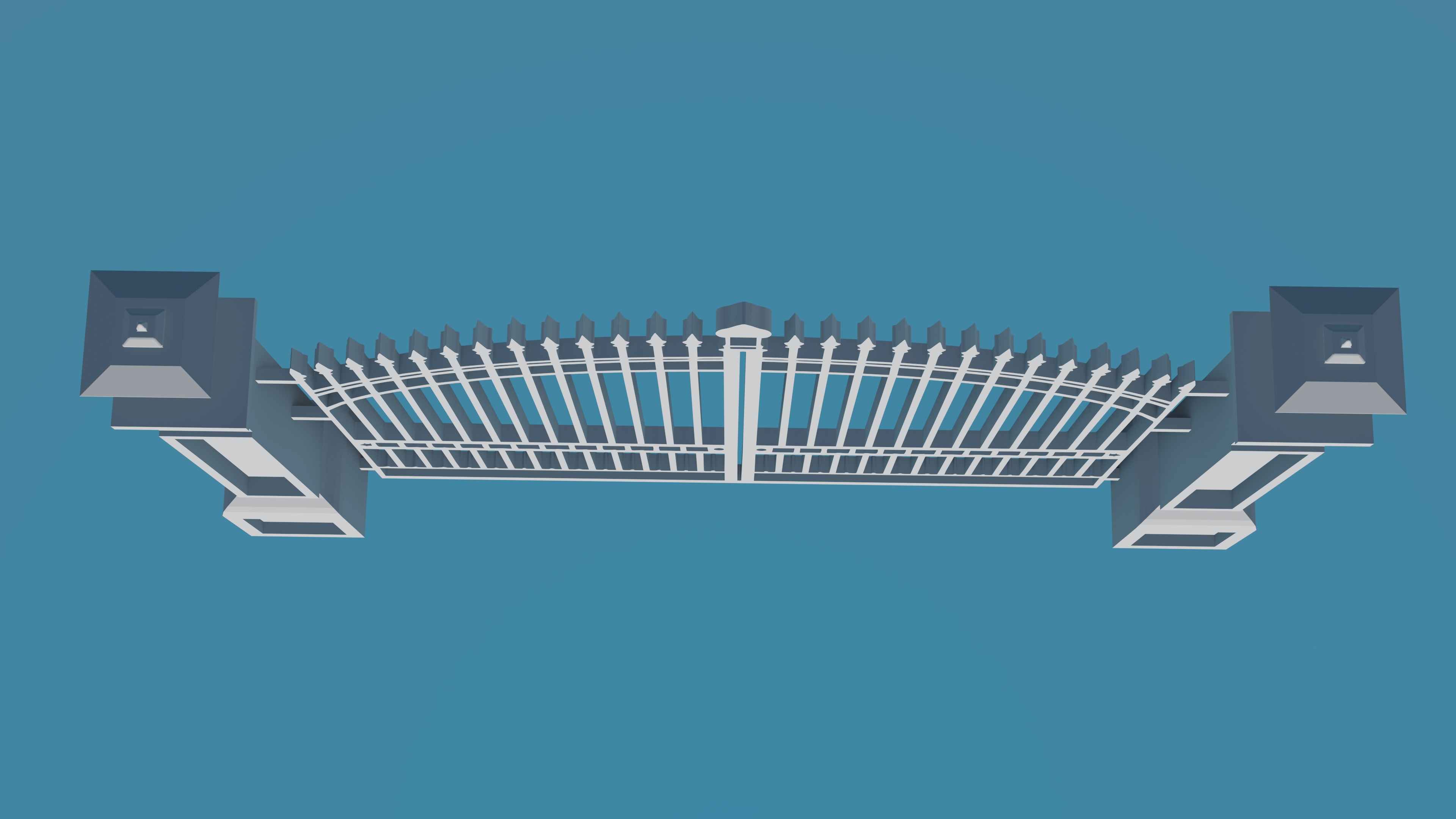 Classic Gate Door 3D print model_3