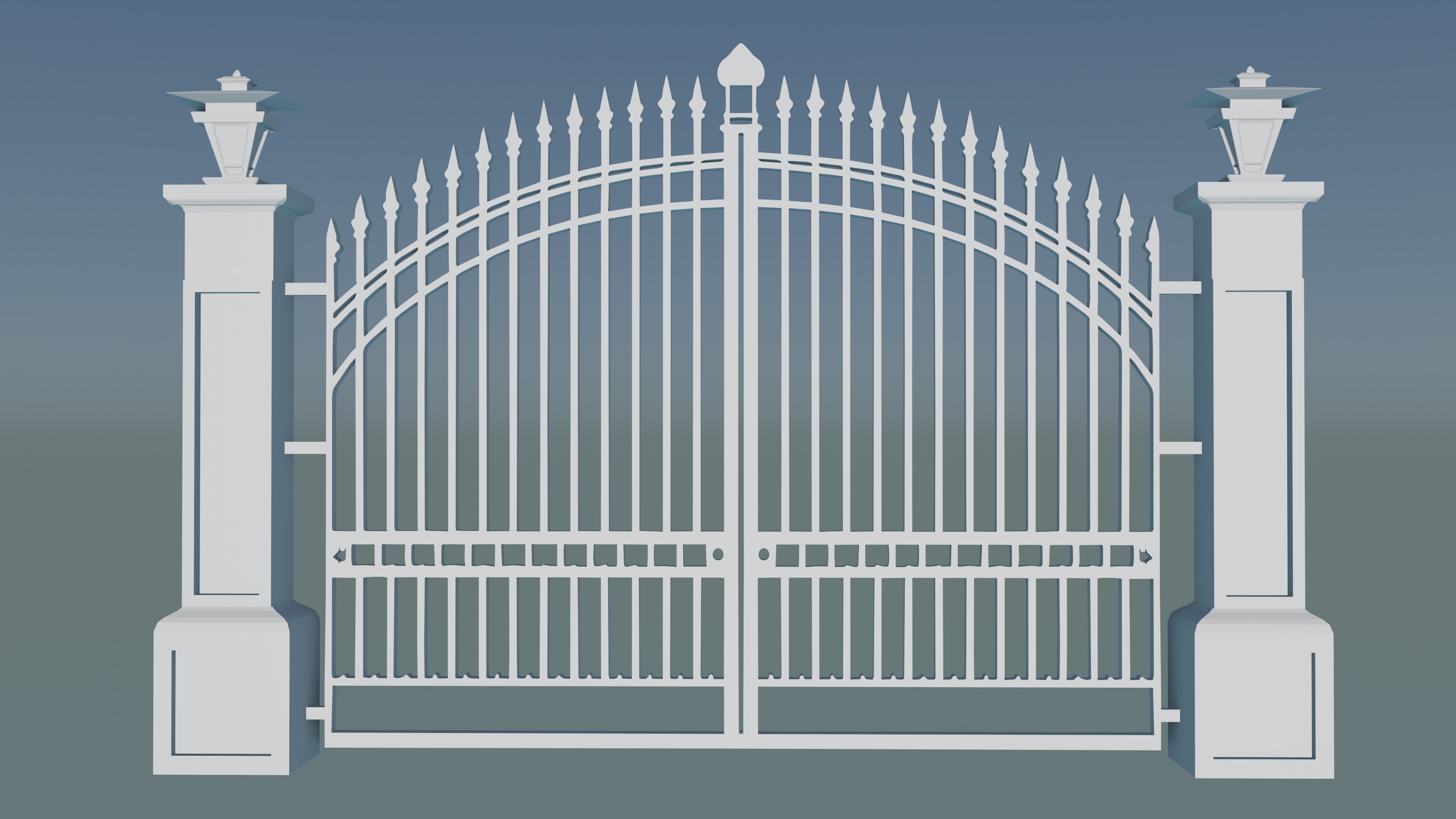 Classic Gate Door 3D print model_1