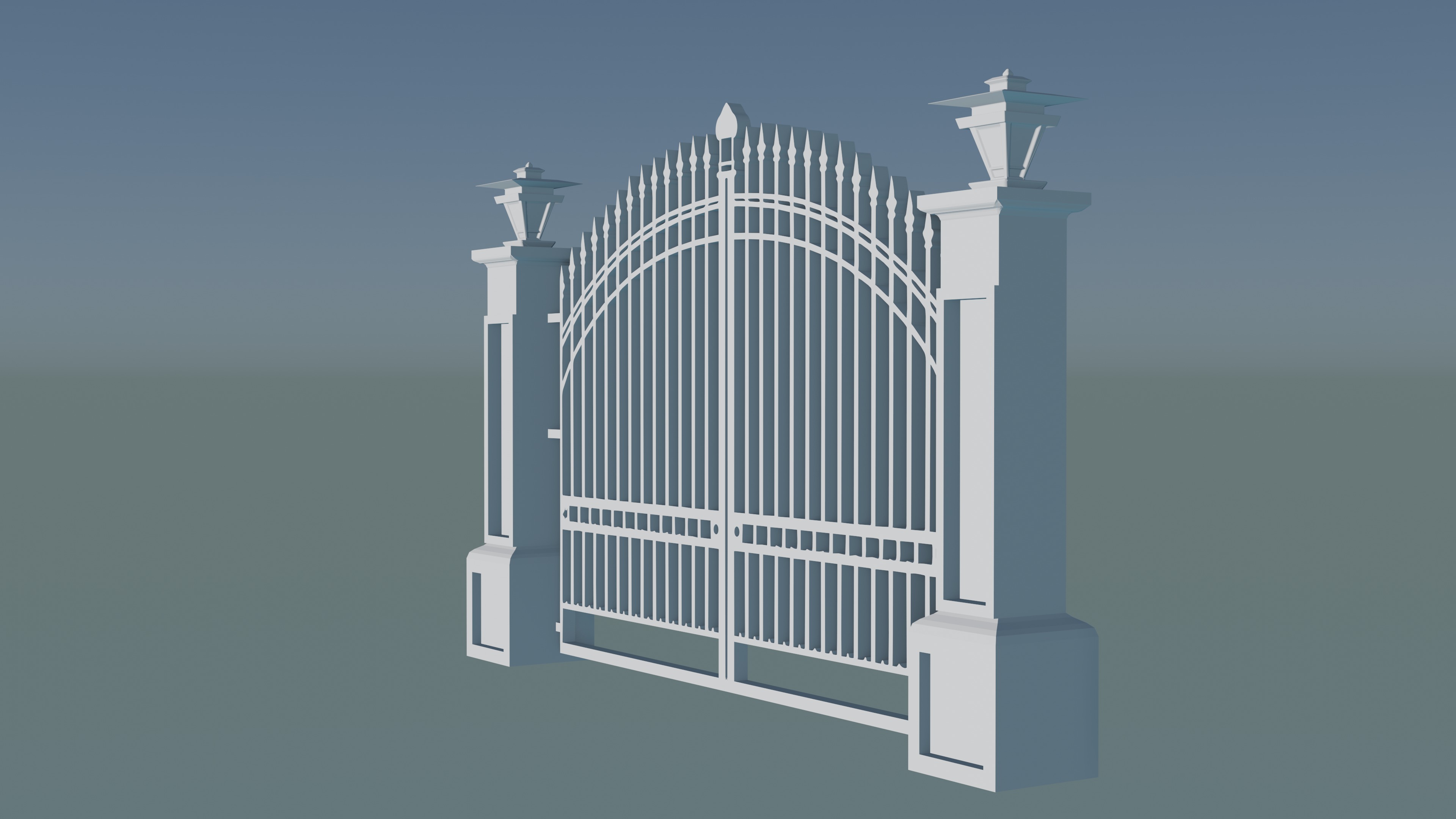 Classic Gate Door 3D print model_2