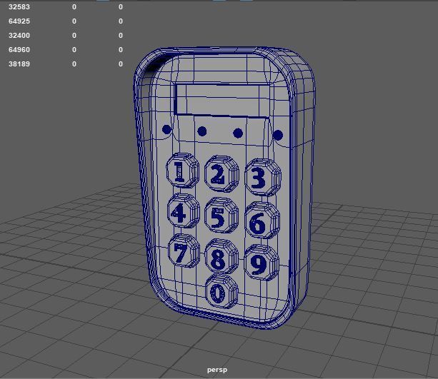 Keypad 3D model_10