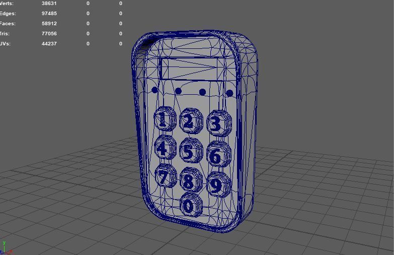 Keypad 3D model_11