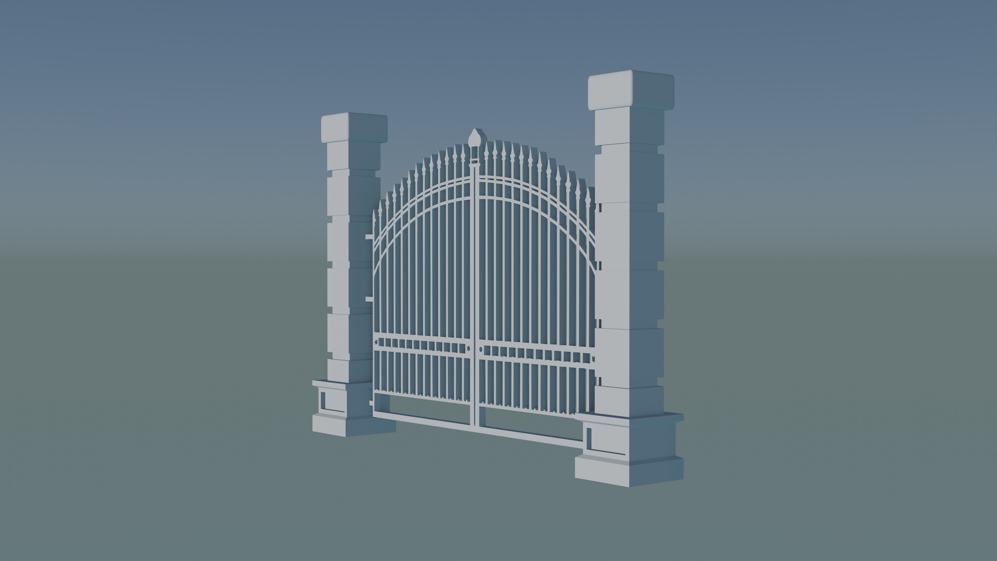 Classic Gate Door 3D print model_2