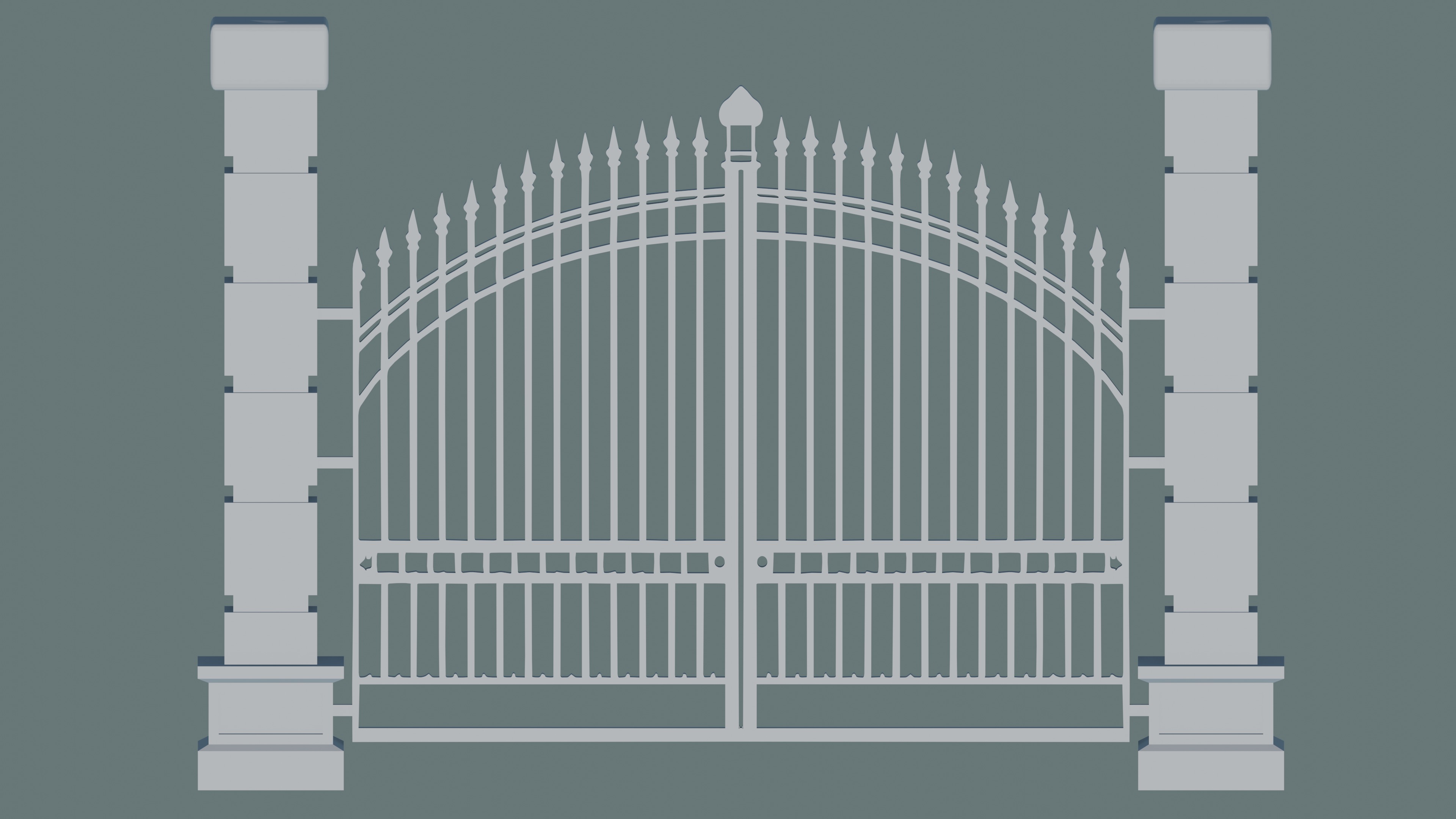 Classic Gate Door 3D print model_1