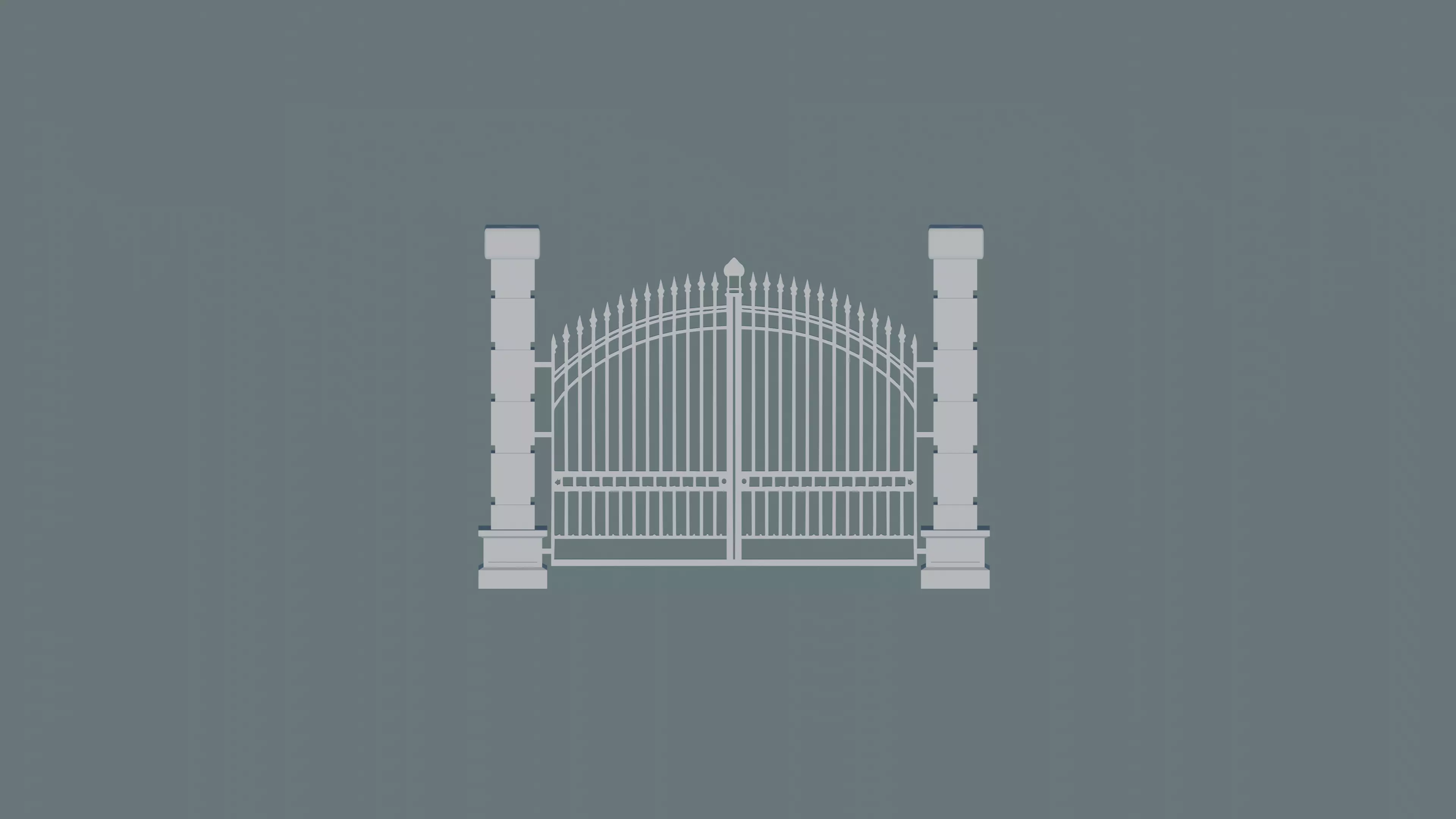 Classic Gate Door 3D print model_0