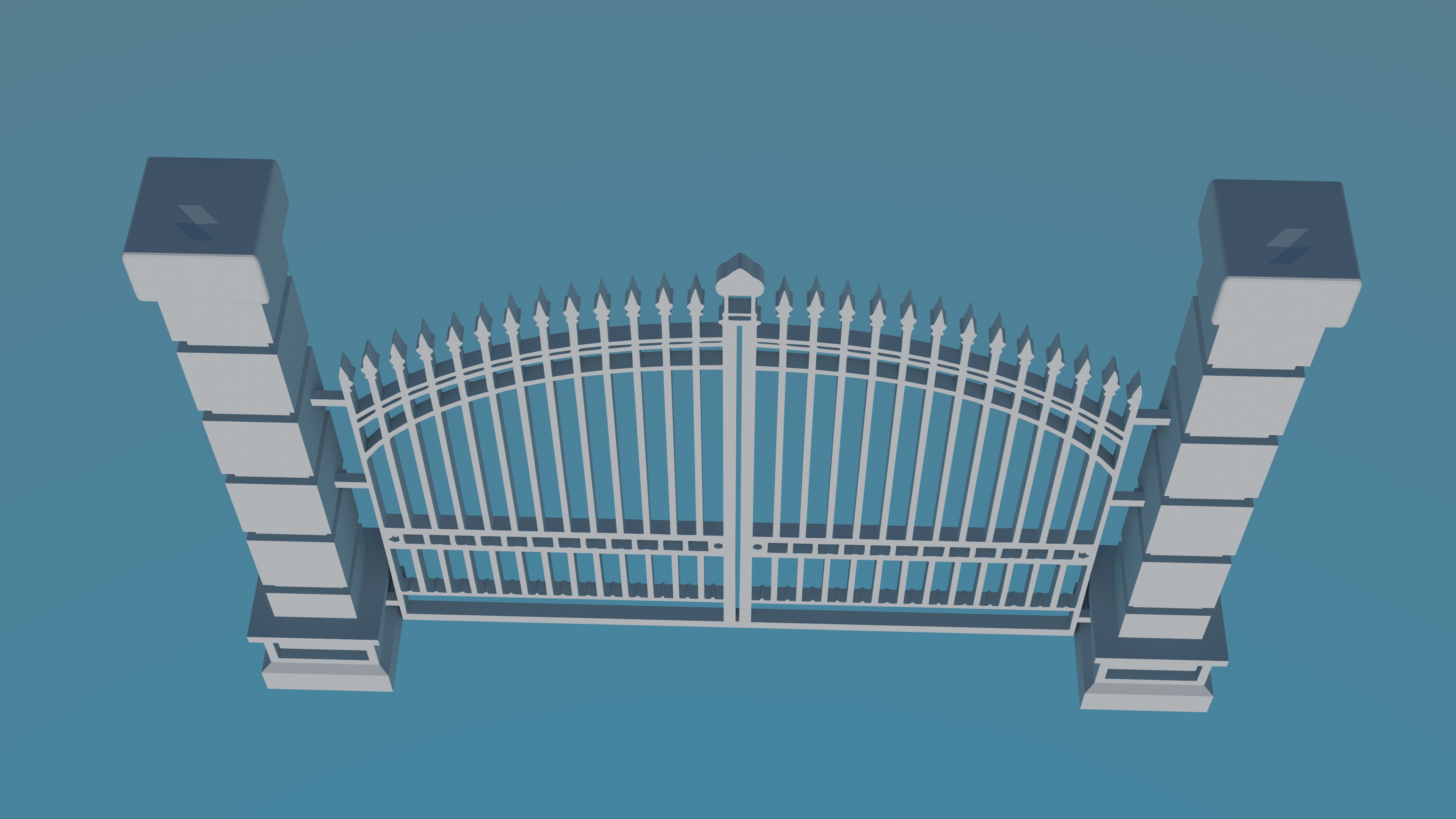 Classic Gate Door 3D print model_3