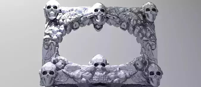 Cave Scull rocks 3D model