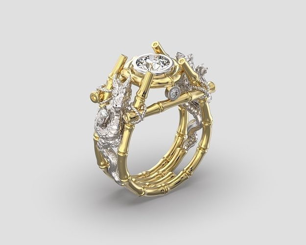 R 203 Dragon Ring 3D print model