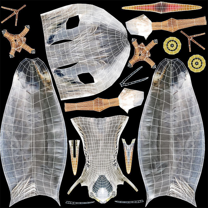 Heron Low-poly 3D model_16