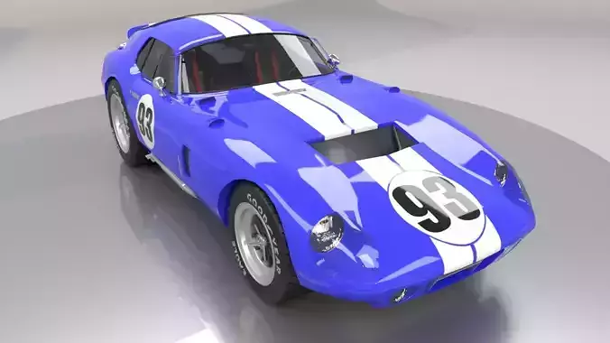 AC Cobra Daytona Low Poly 3D model