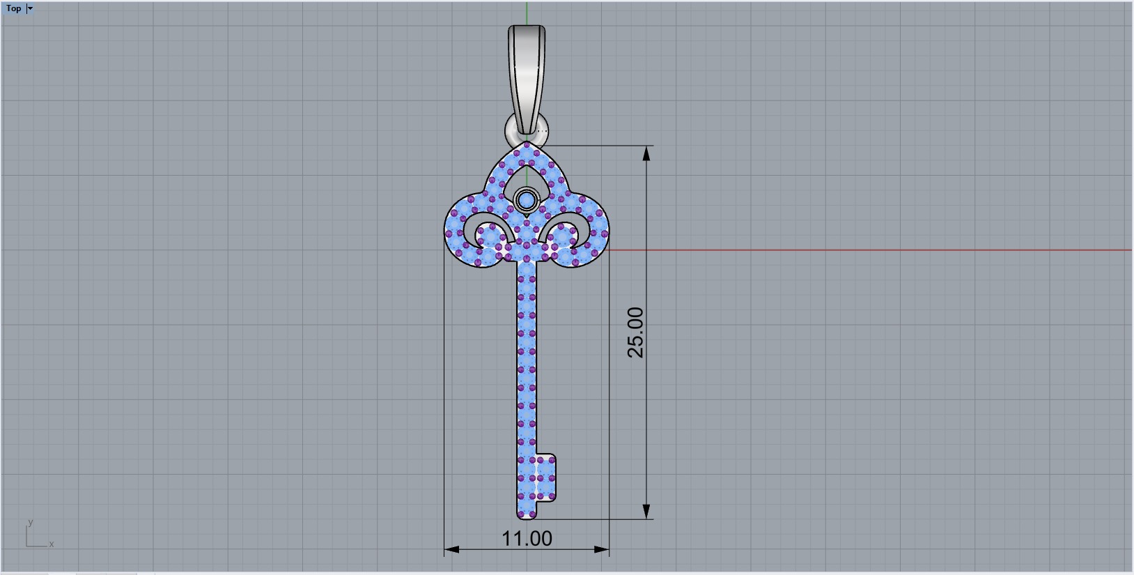 Key pendant model 951 3D print model_7