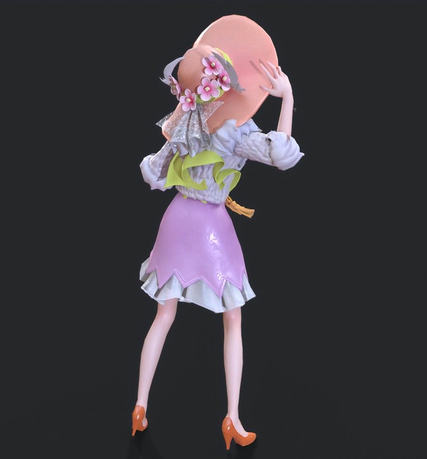 Shopping woman 3D model_6