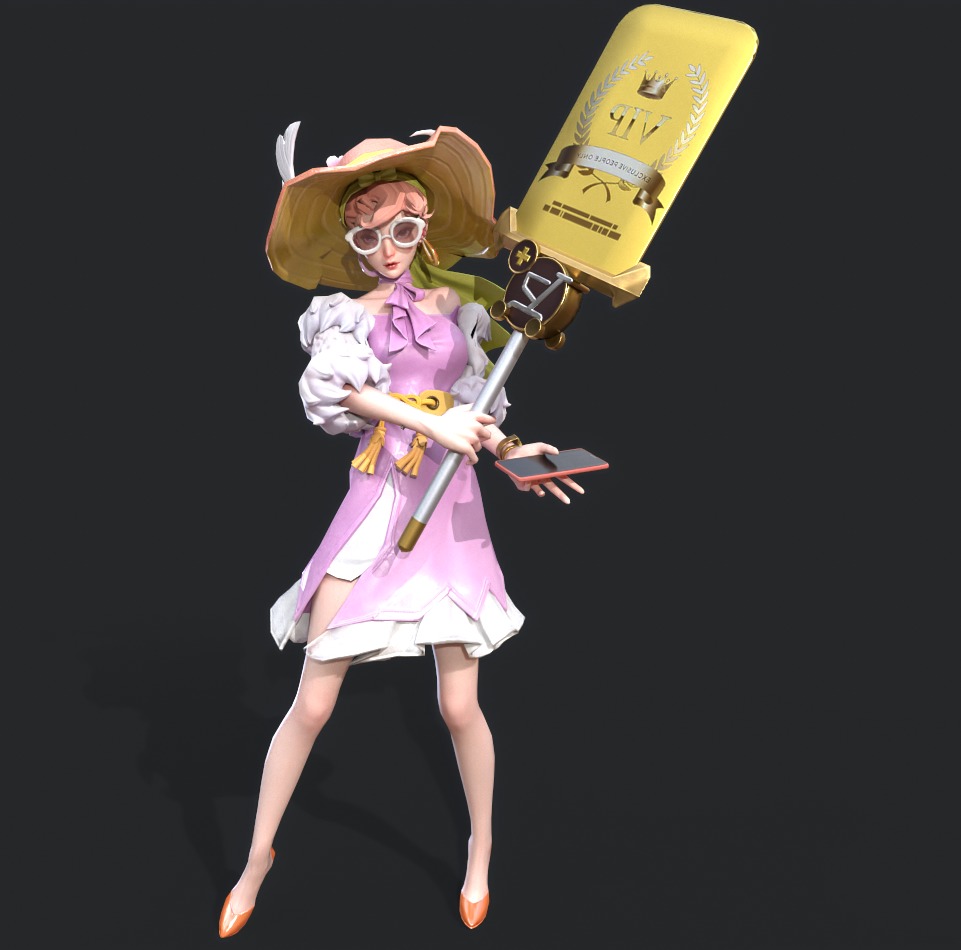 Shopping woman 3D model_11