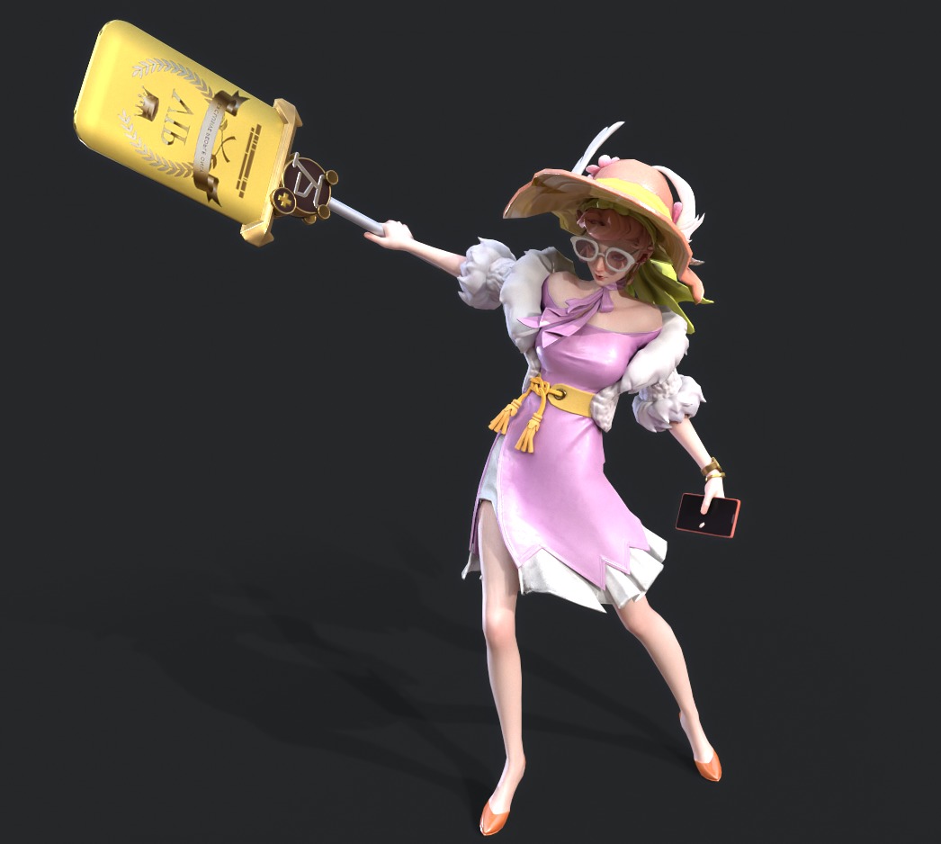 Shopping woman 3D model_10