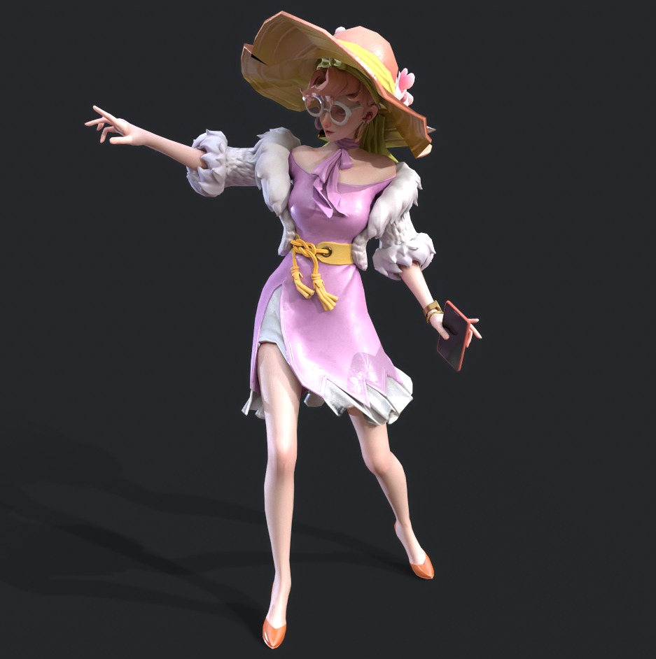Shopping woman 3D model_19