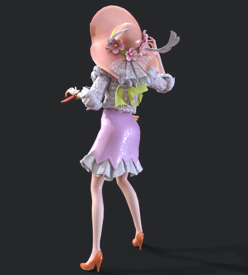 Shopping woman 3D model_16