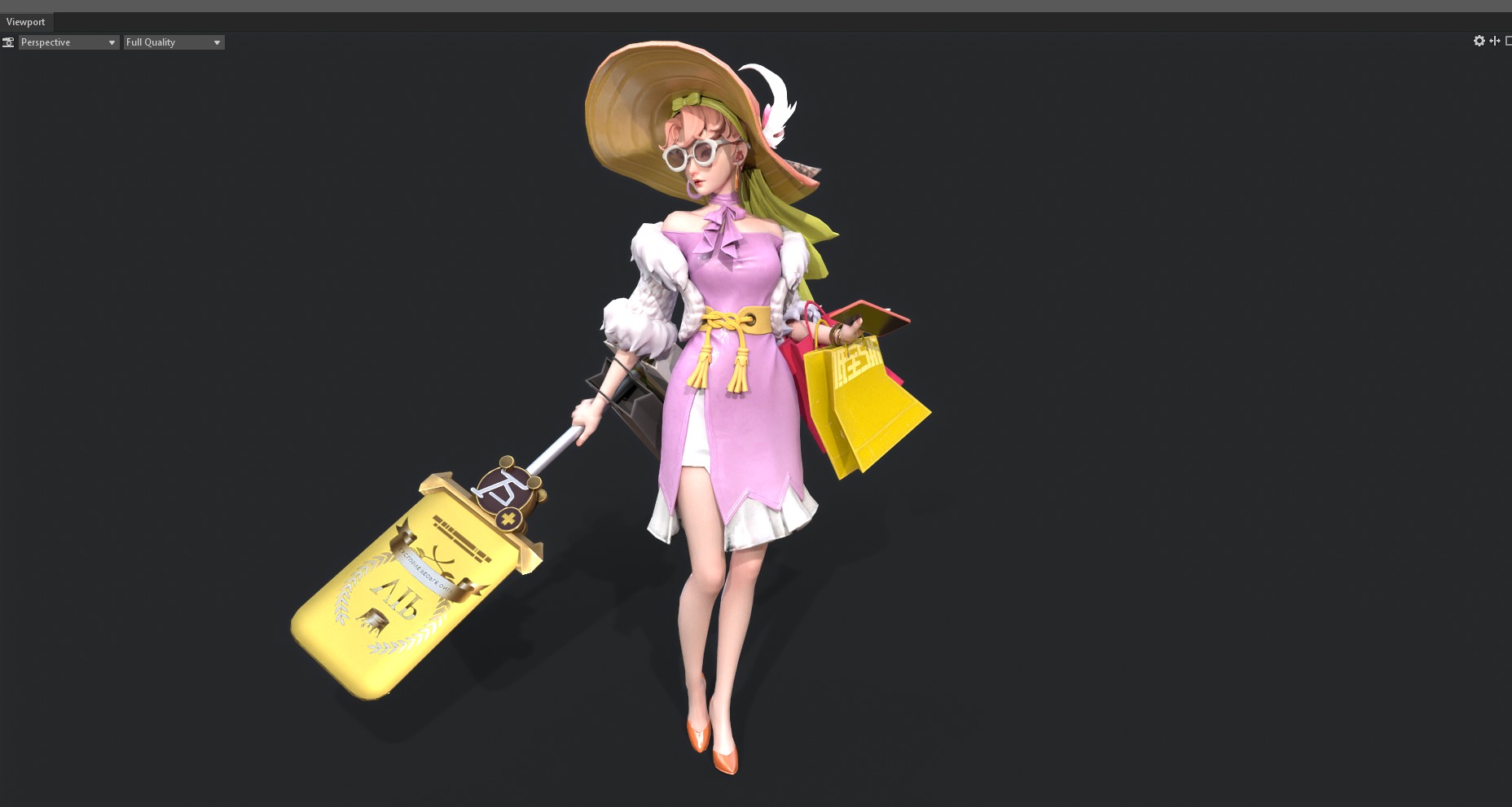 Shopping woman 3D model_14