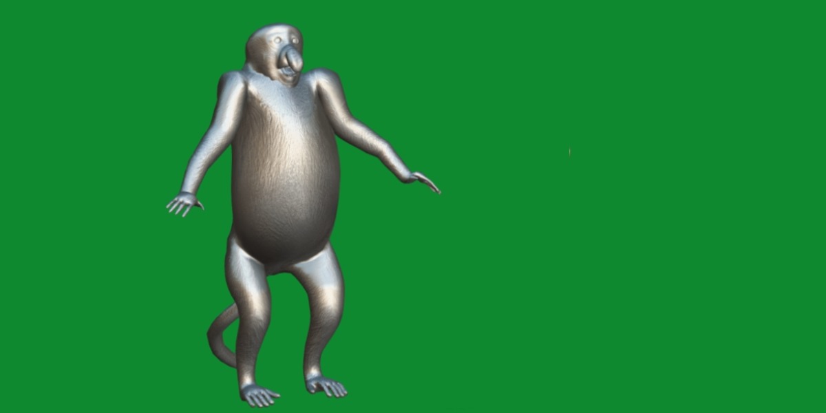 Proboscis Monkey Low-poly 3D model_24