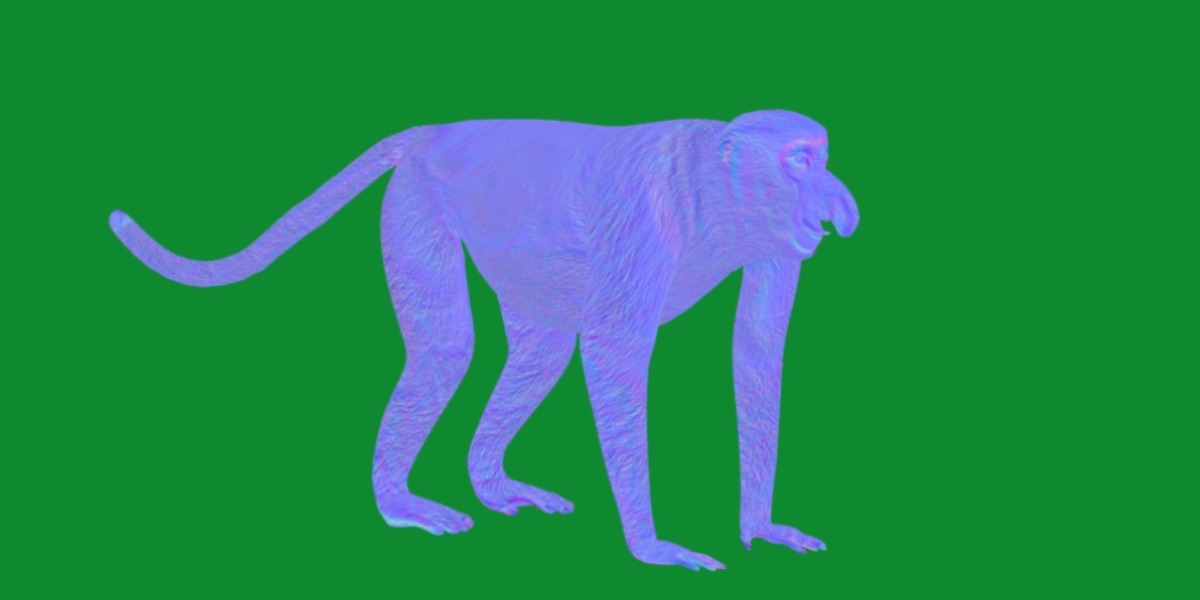 Proboscis Monkey Low-poly 3D model_11