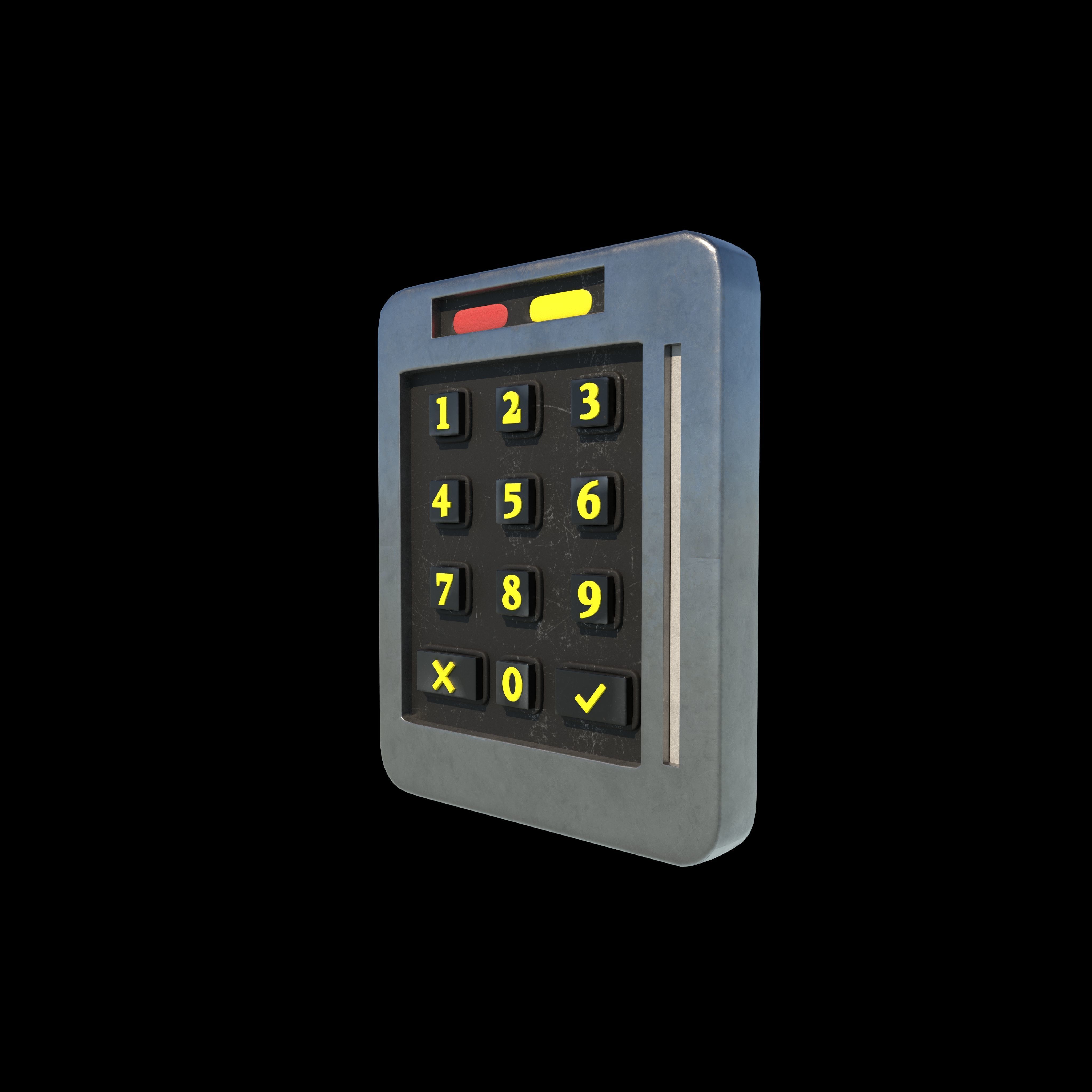 keypad 3D model_8