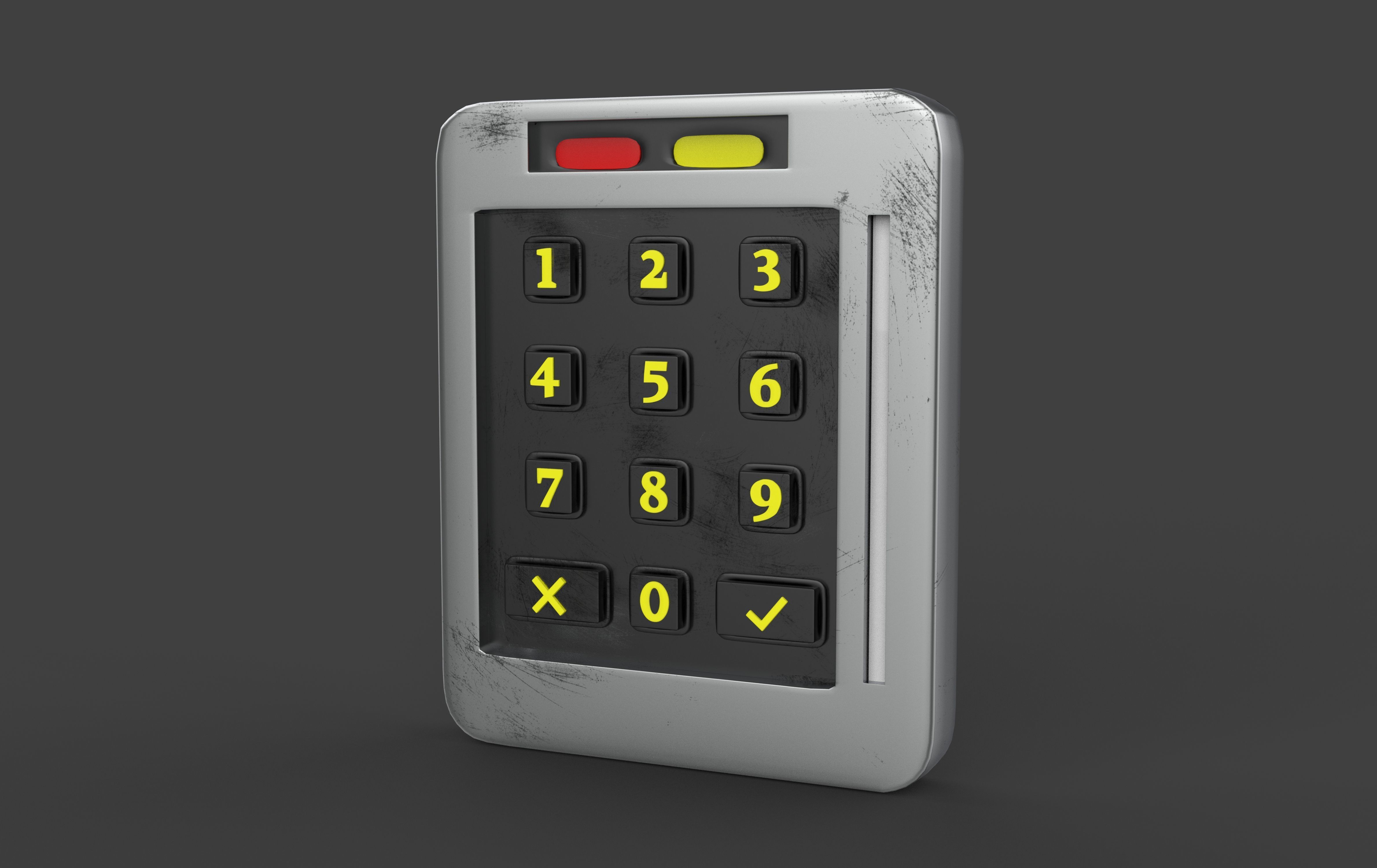 keypad 3D model_6