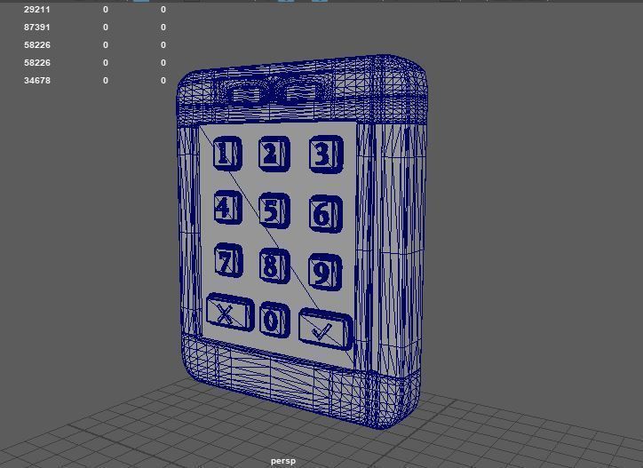 keypad 3D model_10