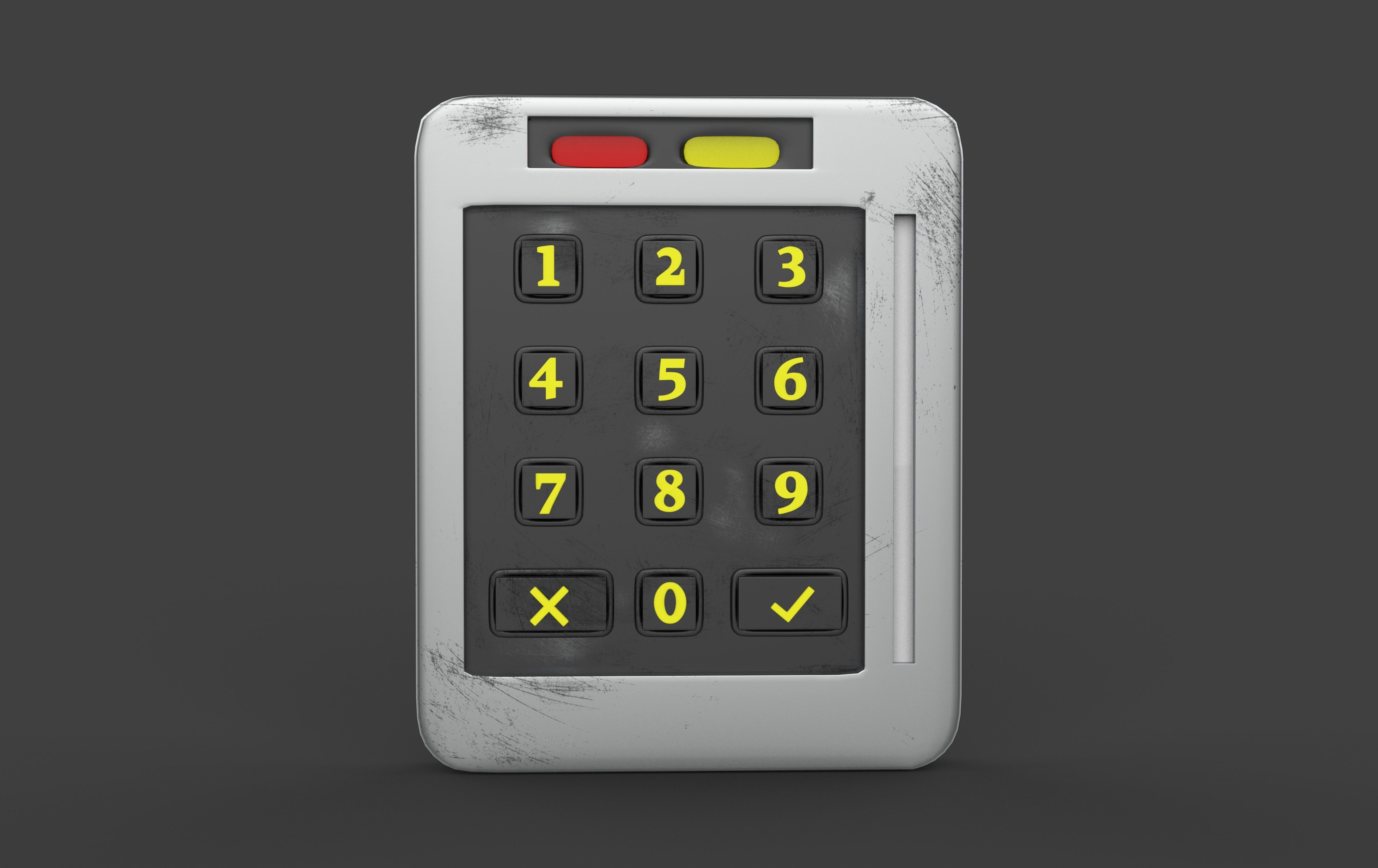 keypad 3D model_3