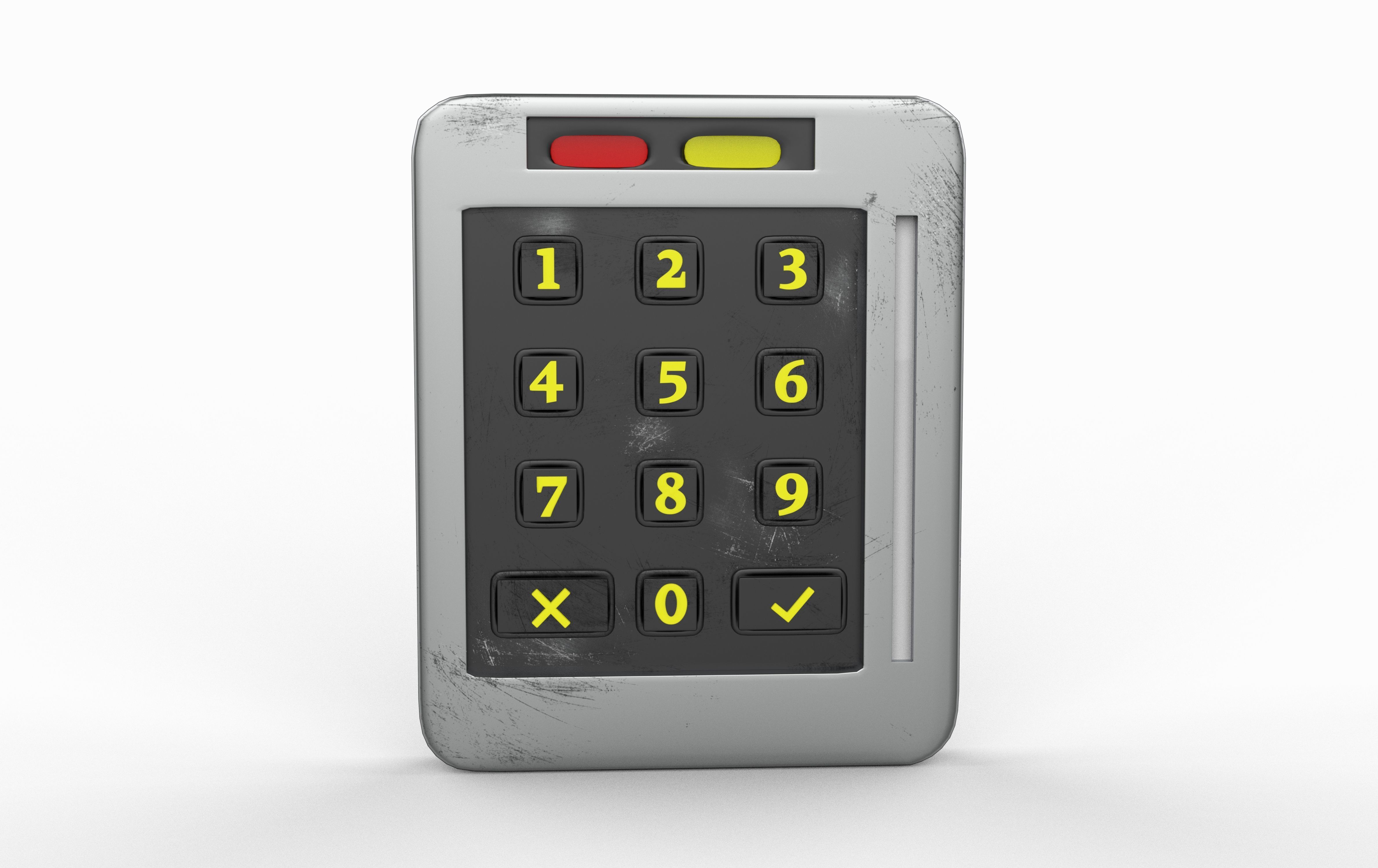 keypad 3D model_4