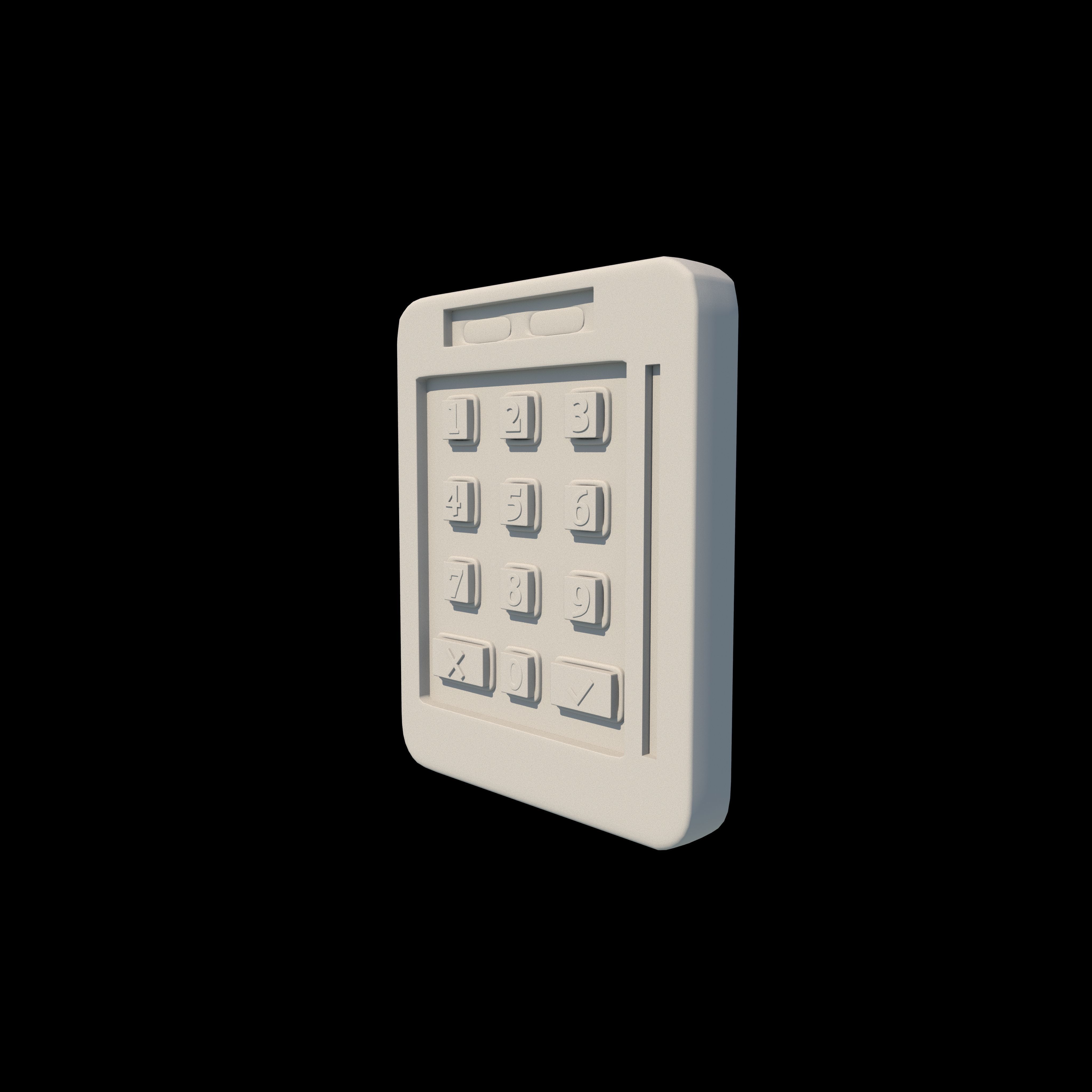 keypad 3D model_5